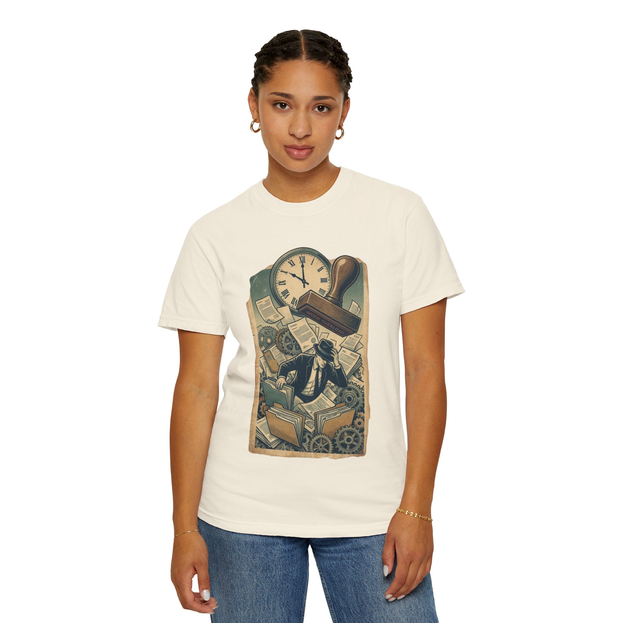 Vintage Dystopian Shirt, All Seeing Eye Surreal Art Tee, Corporate Overload Graphic, Dark Academia Aesthetic, Gift for Philosophy Lovers, Oversized Unisex Sarcastic T-Shirt