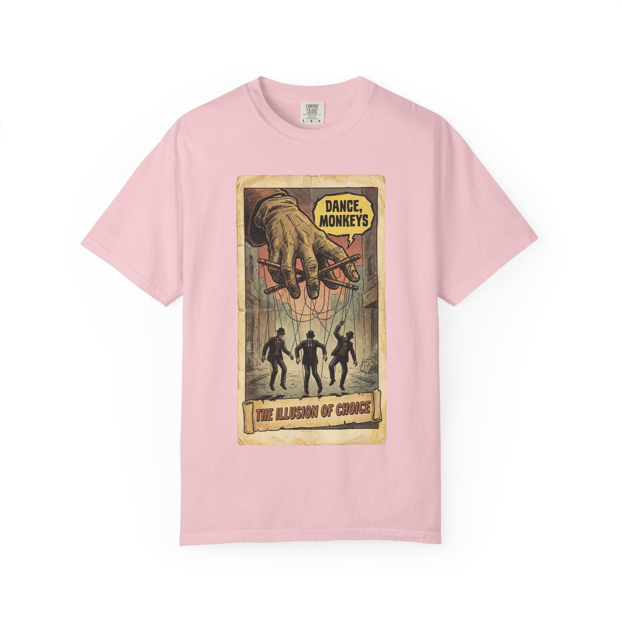 The Illusion of Choice Shirt, Dance Monkeys Puppet Master Tee, Sarcastic Social Commentary T-Shirt, Vintage Grunge Philosophy Apparel Blossom