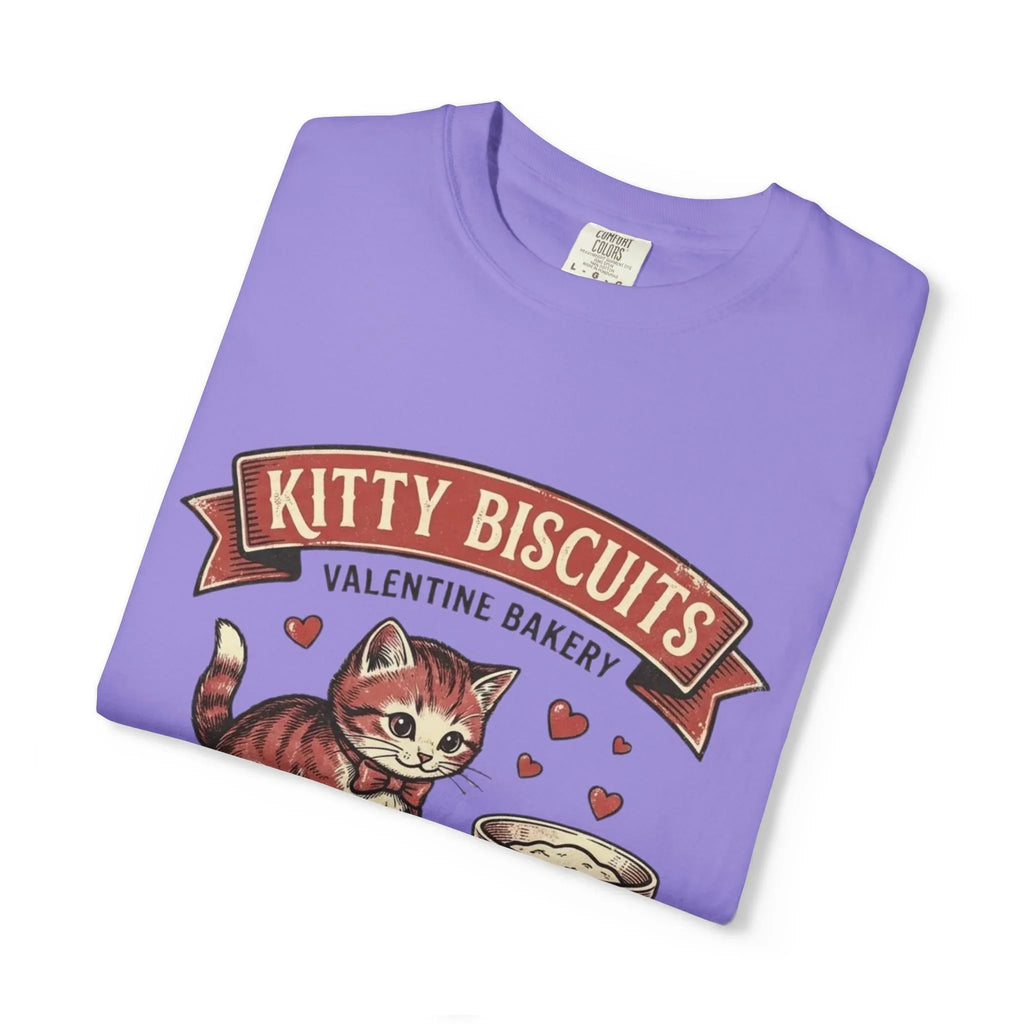 Kitty Biscuits T-Shirt | Valentine Bakery Cat We Knead You Graphic Tee