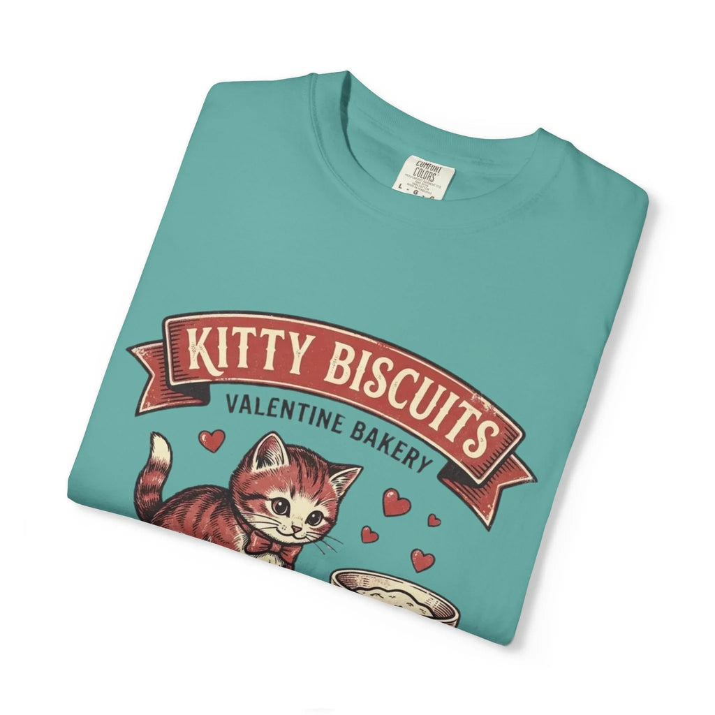Kitty Biscuits T-Shirt | Valentine Bakery Cat We Knead You Graphic Tee