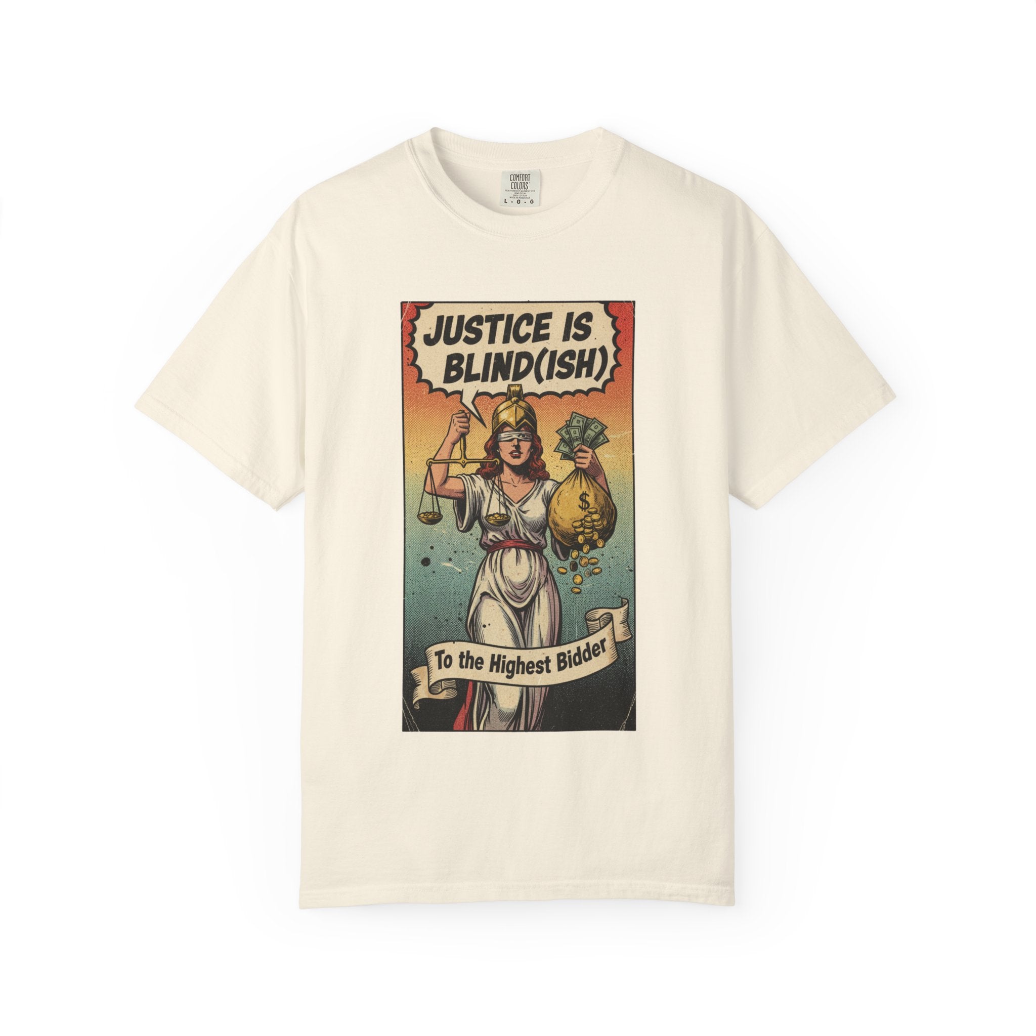 Vintage Satirical T-Shirt | Political Theater & System is Rigged Retro Tee | Sarcastic Dark Humor Shirt | Unisex Premium Cotton Graphic Tee Ivory