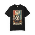Funny Opossum Shirt - "The Horrors Are Persistent But So Am I" Tee - Mental Health Awareness Gift - Disassociation Meme Sweatshirt - Retro Trash Cat Hoodie Black