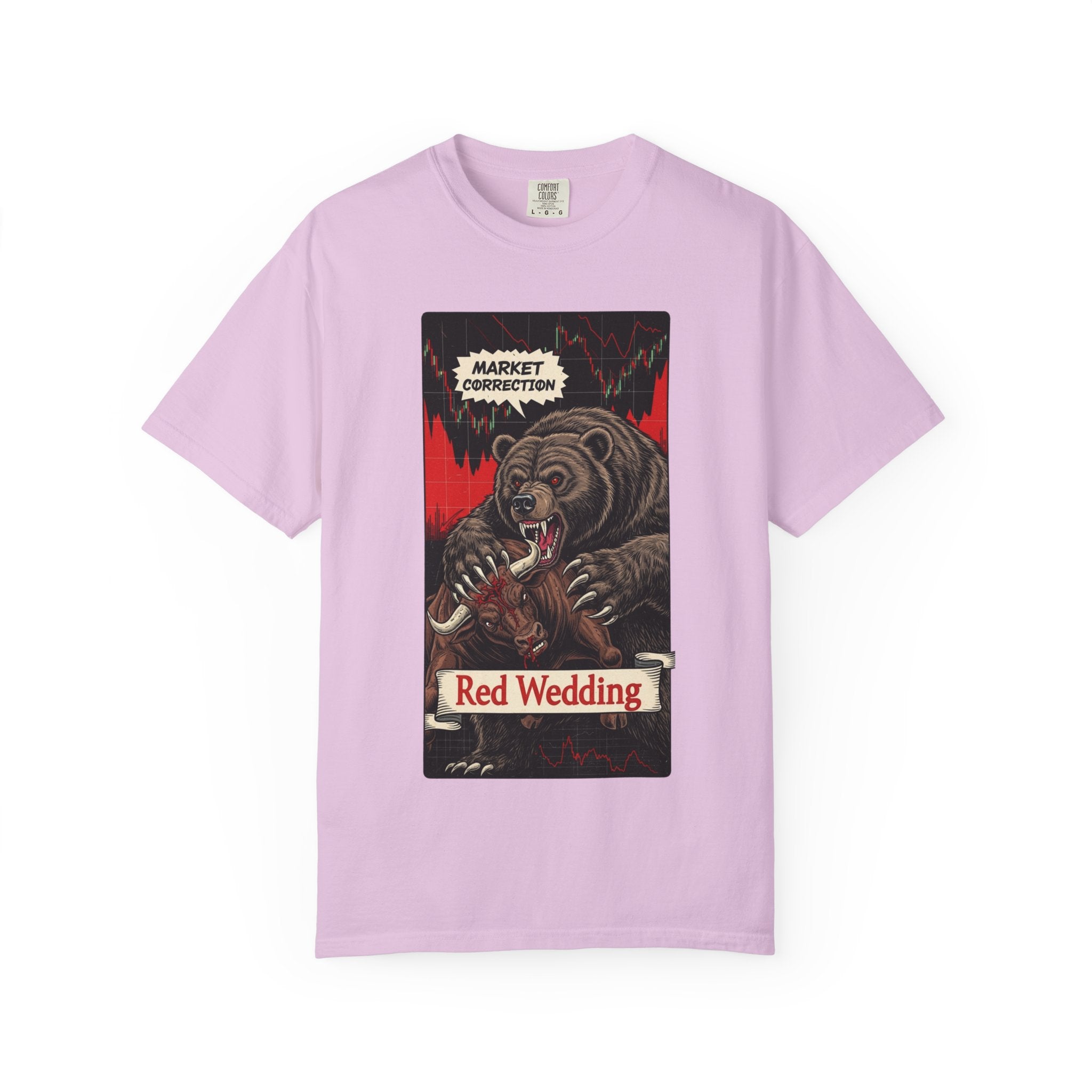 Red Wedding Bear Market Shirt Market Correction Satire Tee Bull vs Bear Wall Street Trader Gift Crypto Investor Shirt Orchid