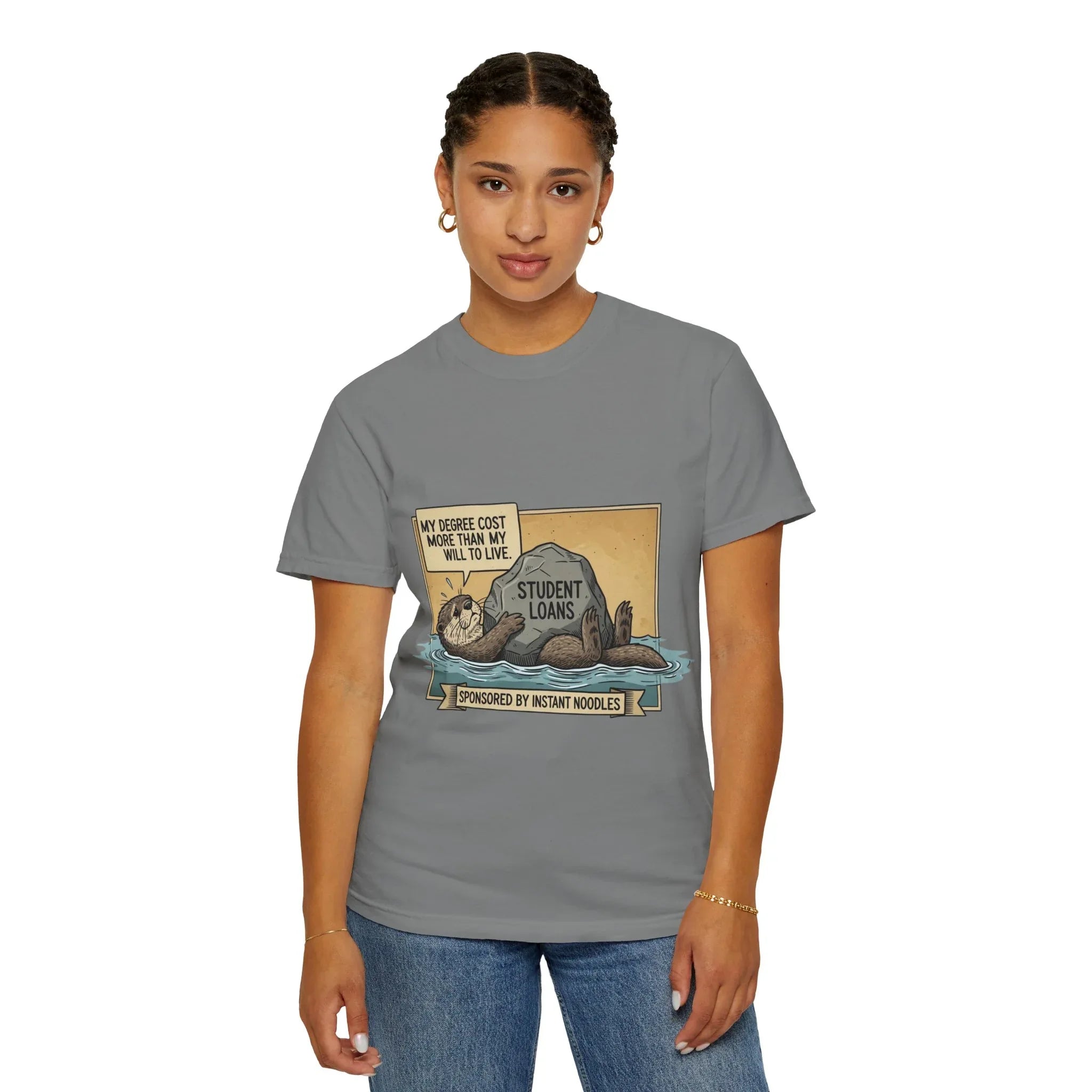 Funny Girl Math Shirt Hamster Saving Plan Tee Student Loan Otter Shirt Financially Stable Sloth Broke Life Gift Sarcastic Adulting Humor