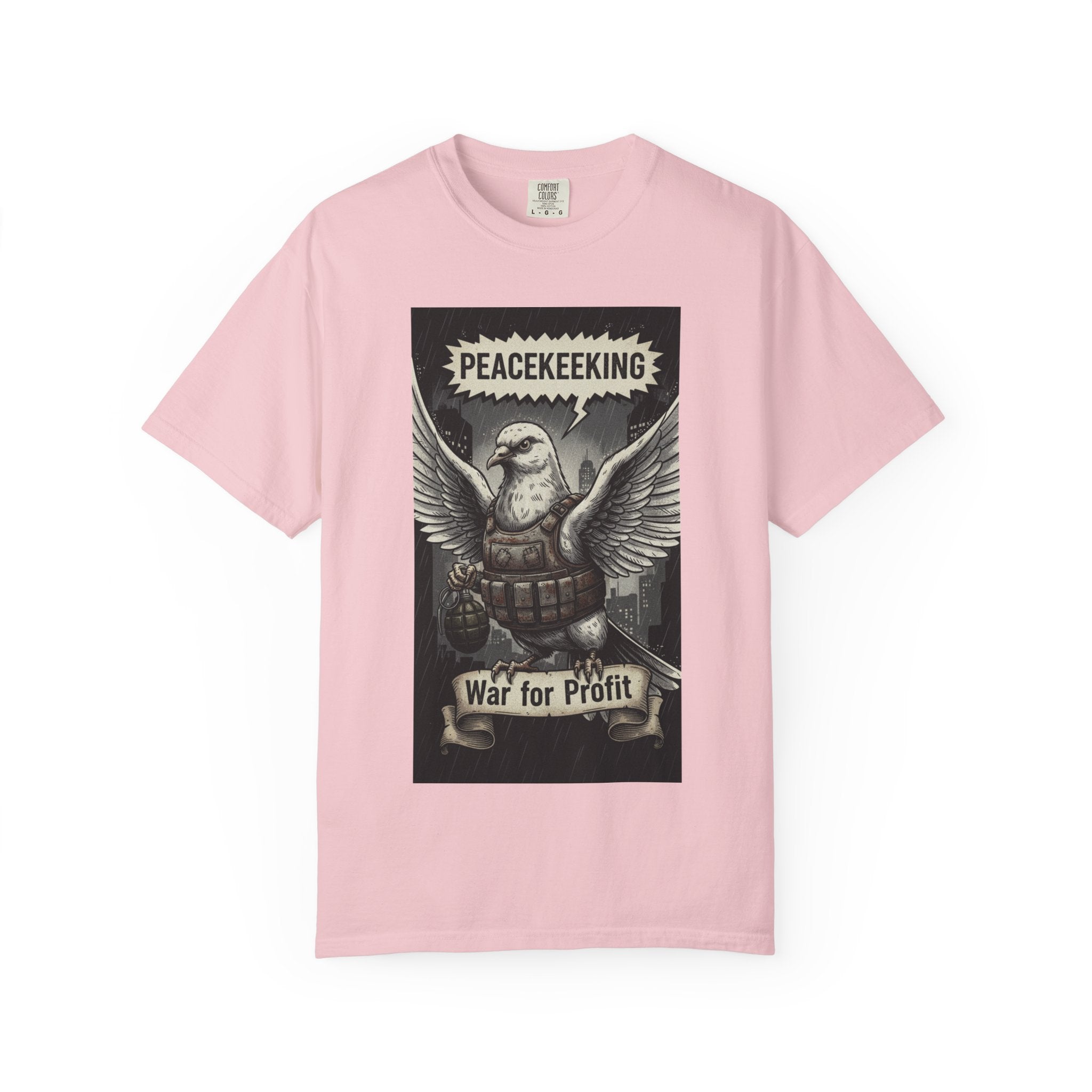 Vintage Satire Graphic Tee - Retro Political Comic Shirt - Media Manipulation & Anti-War Art - Sarcastic Social Commentary T-Shirt Blossom