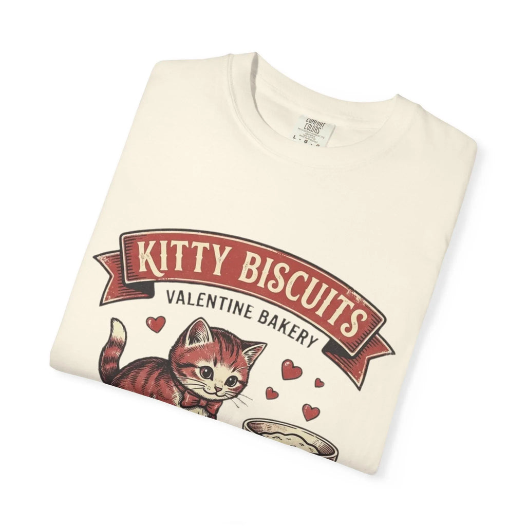 Kitty Biscuits T-Shirt | Valentine Bakery Cat We Knead You Graphic Tee