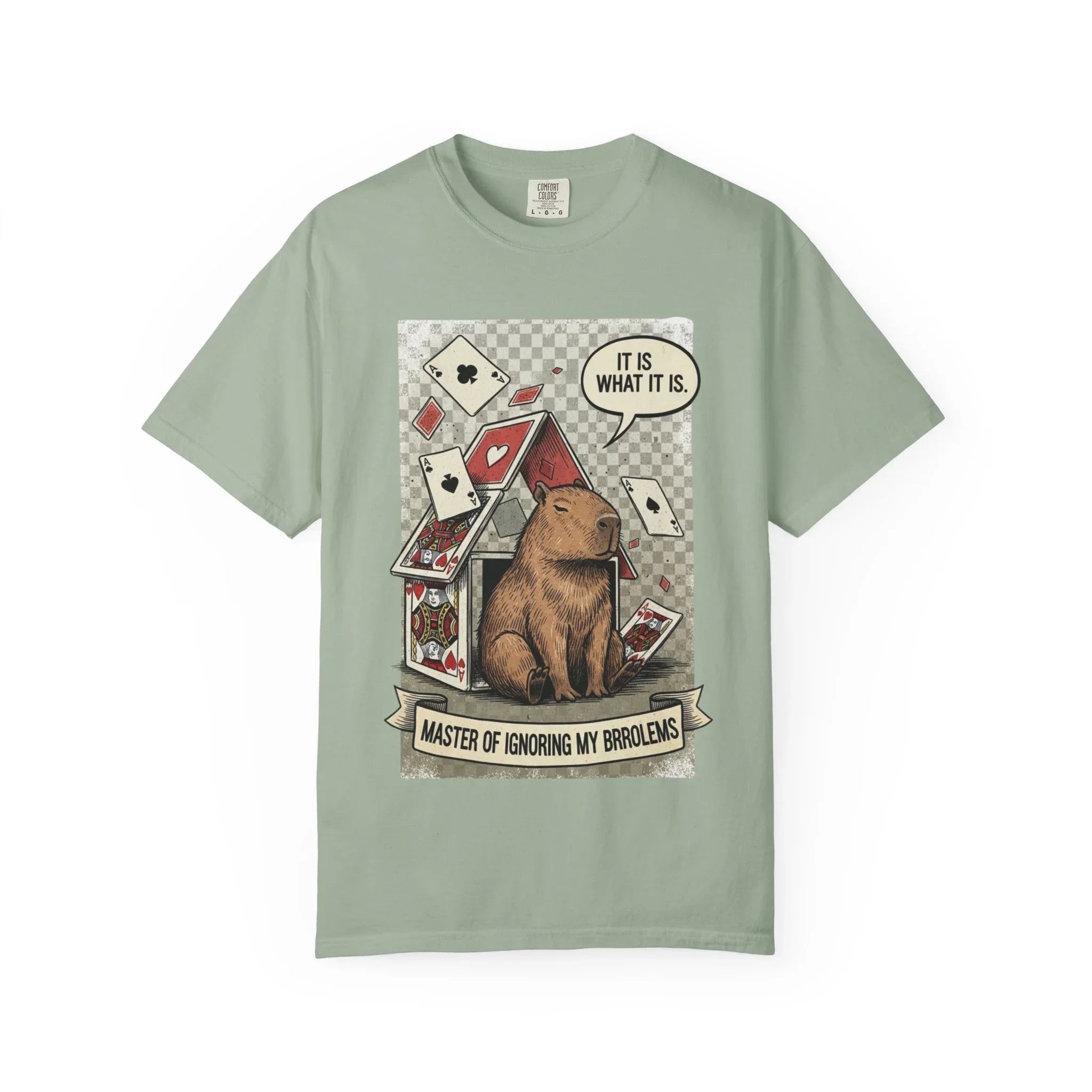 Funny Capybara Shirt - "It Is What It Is" Hoodie - Stoic Animal Gift - Mental Health Awareness Sweatshirt - Ignoring Problems Meme Tee - Chaos Graphic Top Bay