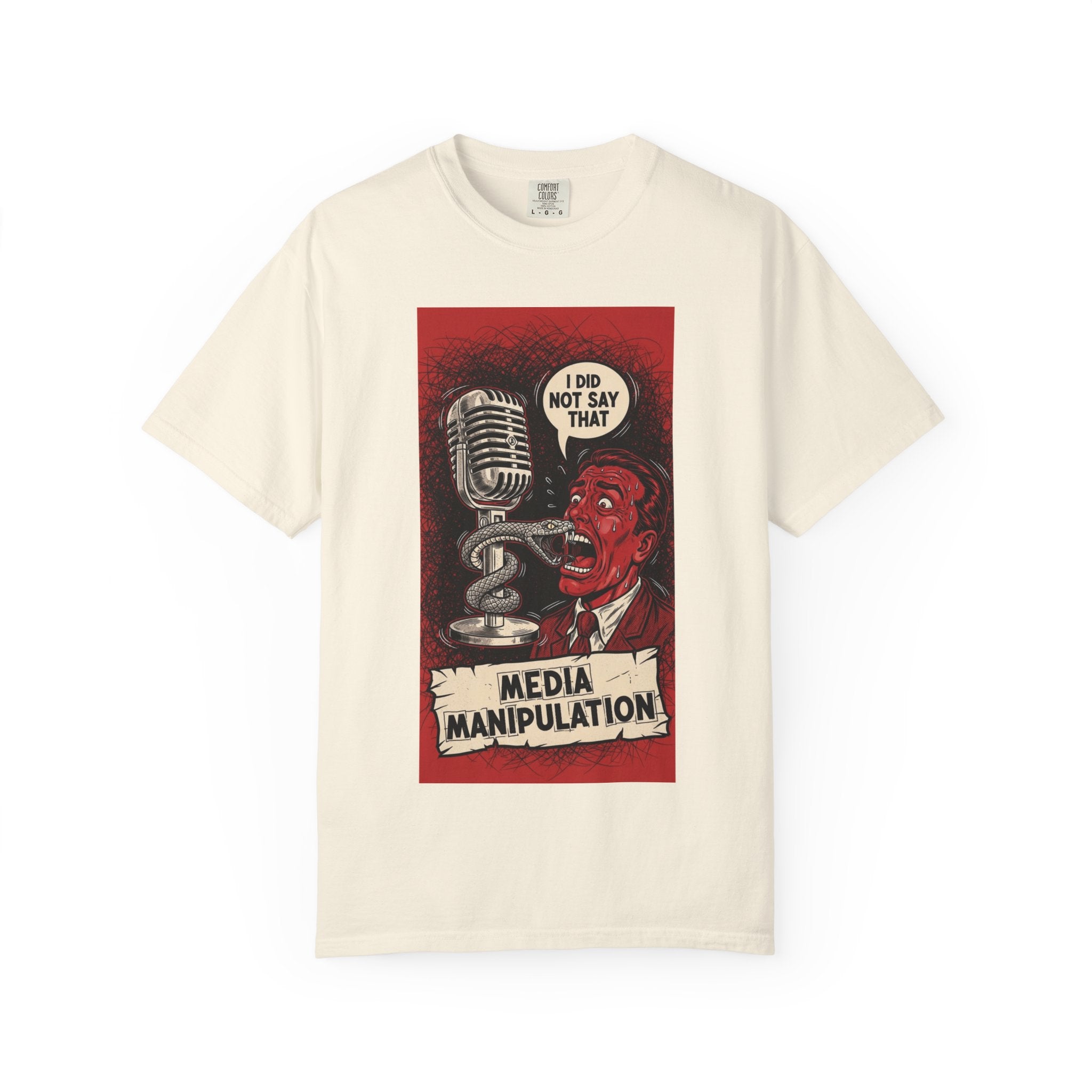 Vintage Satirical T-Shirt | Political Theater & System is Rigged Retro Tee | Sarcastic Dark Humor Shirt | Unisex Premium Cotton Graphic Tee Ivory