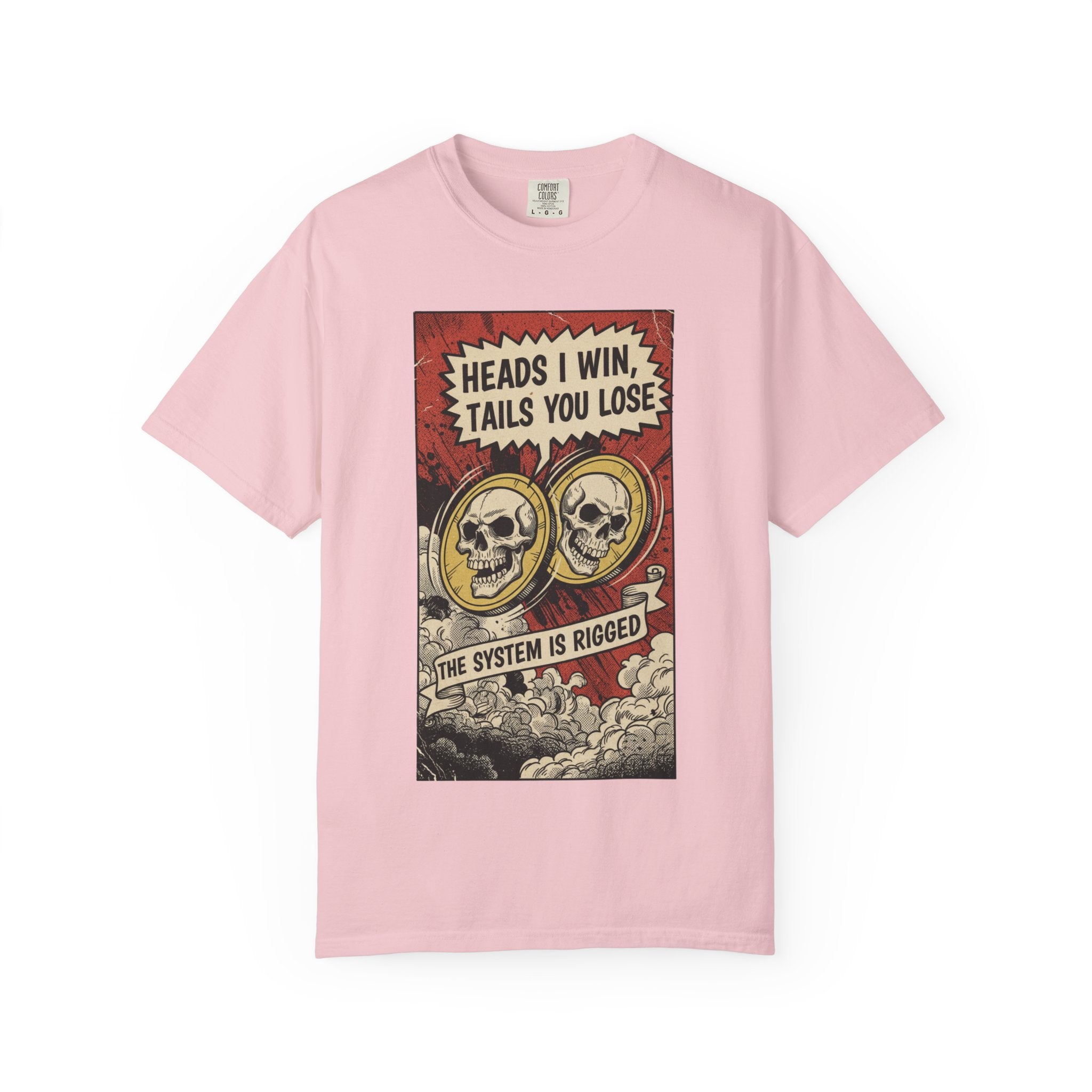 Vintage Satirical T-Shirt | Political Theater & System is Rigged Retro Tee | Sarcastic Dark Humor Shirt | Unisex Premium Cotton Graphic Tee Blossom