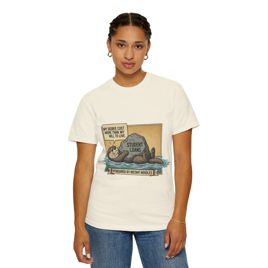 Funny Girl Math Shirt Hamster Saving Plan Tee Student Loan Otter Shirt Financially Stable Sloth Broke Life Gift Sarcastic Adulting Humor