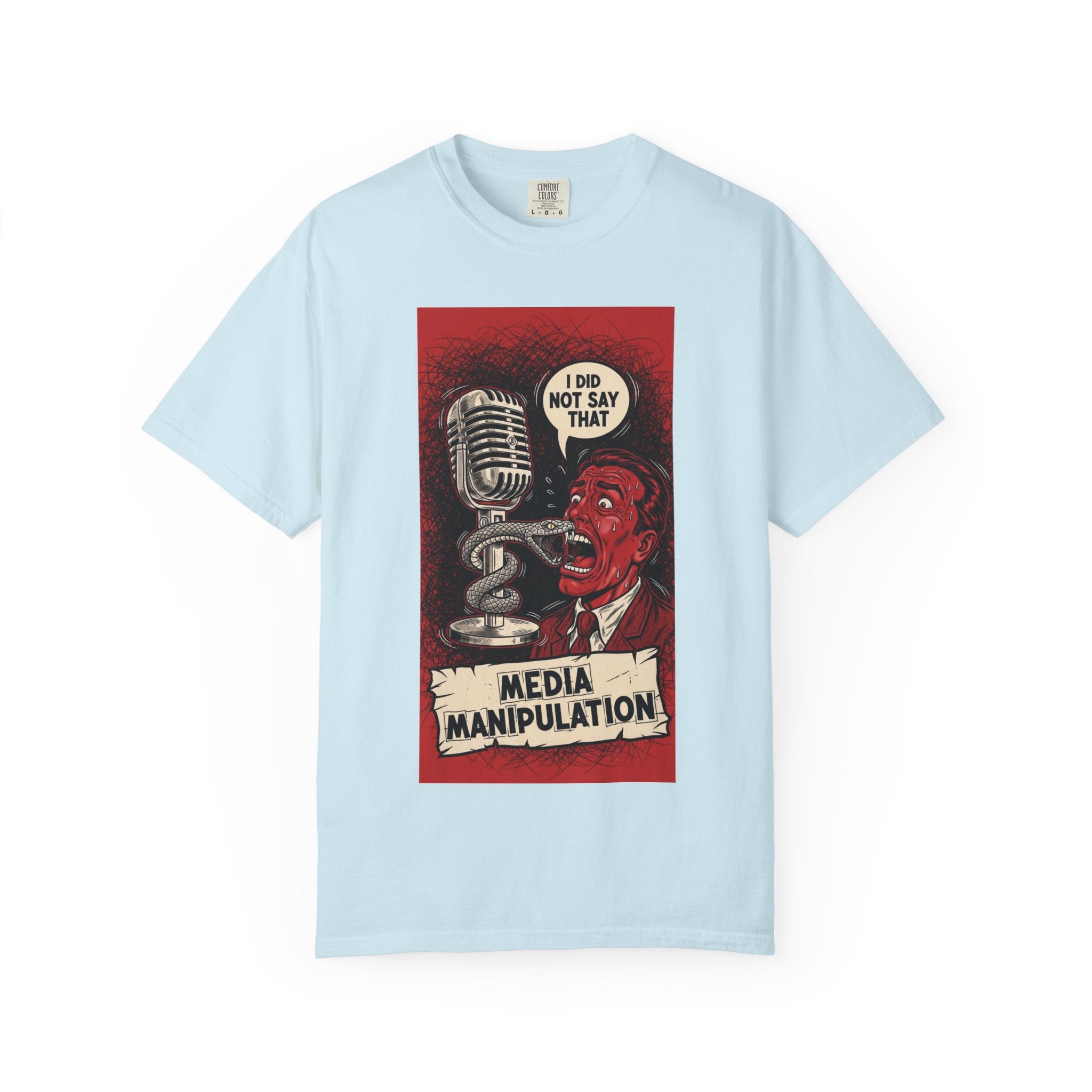 Vintage Satirical T-Shirt | Political Theater & System is Rigged Retro Tee | Sarcastic Dark Humor Shirt | Unisex Premium Cotton Graphic Tee Chambray