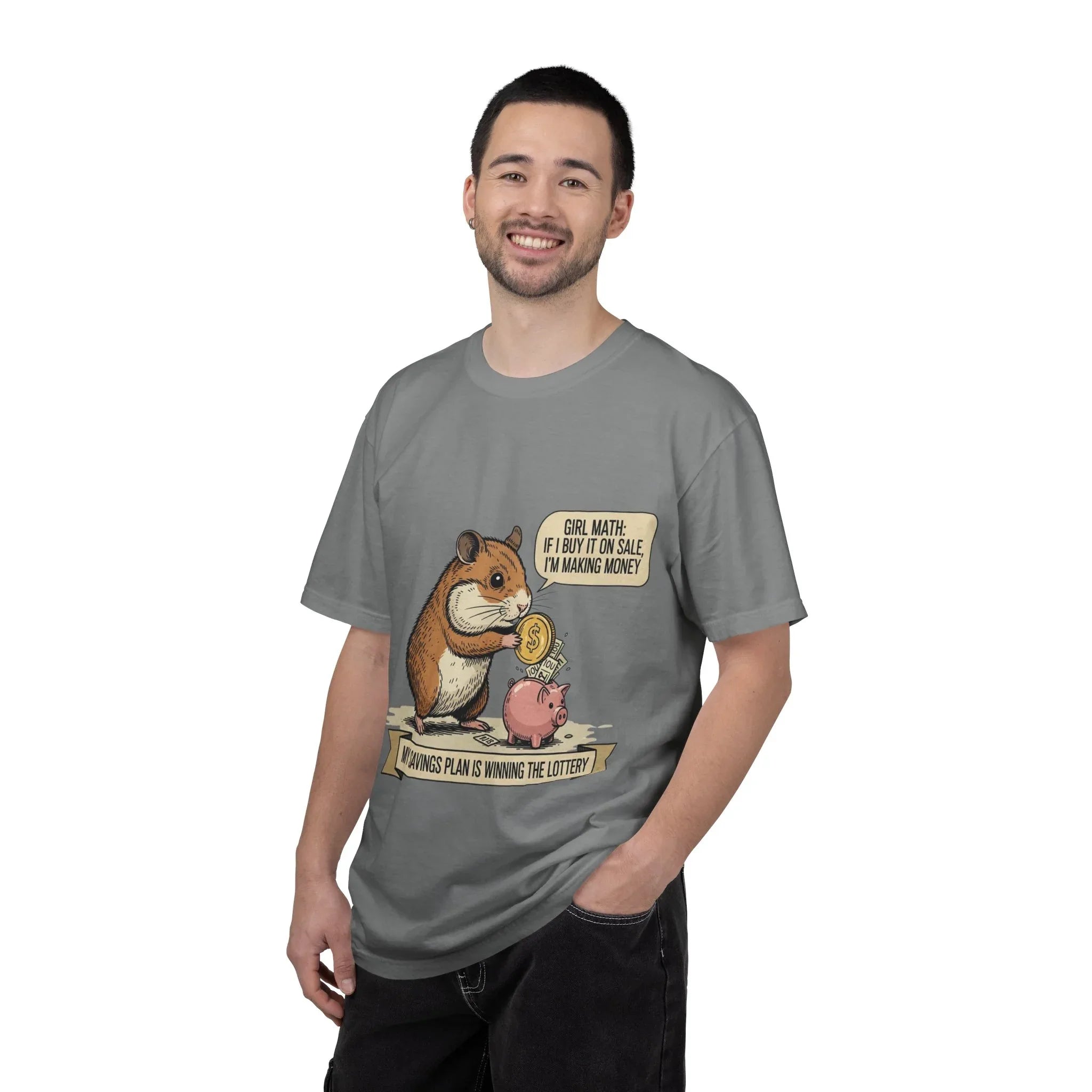 Funny Girl Math Shirt Hamster Saving Plan Tee Student Loan Otter Shirt Financially Stable Sloth Broke Life Gift Sarcastic Adulting Humor