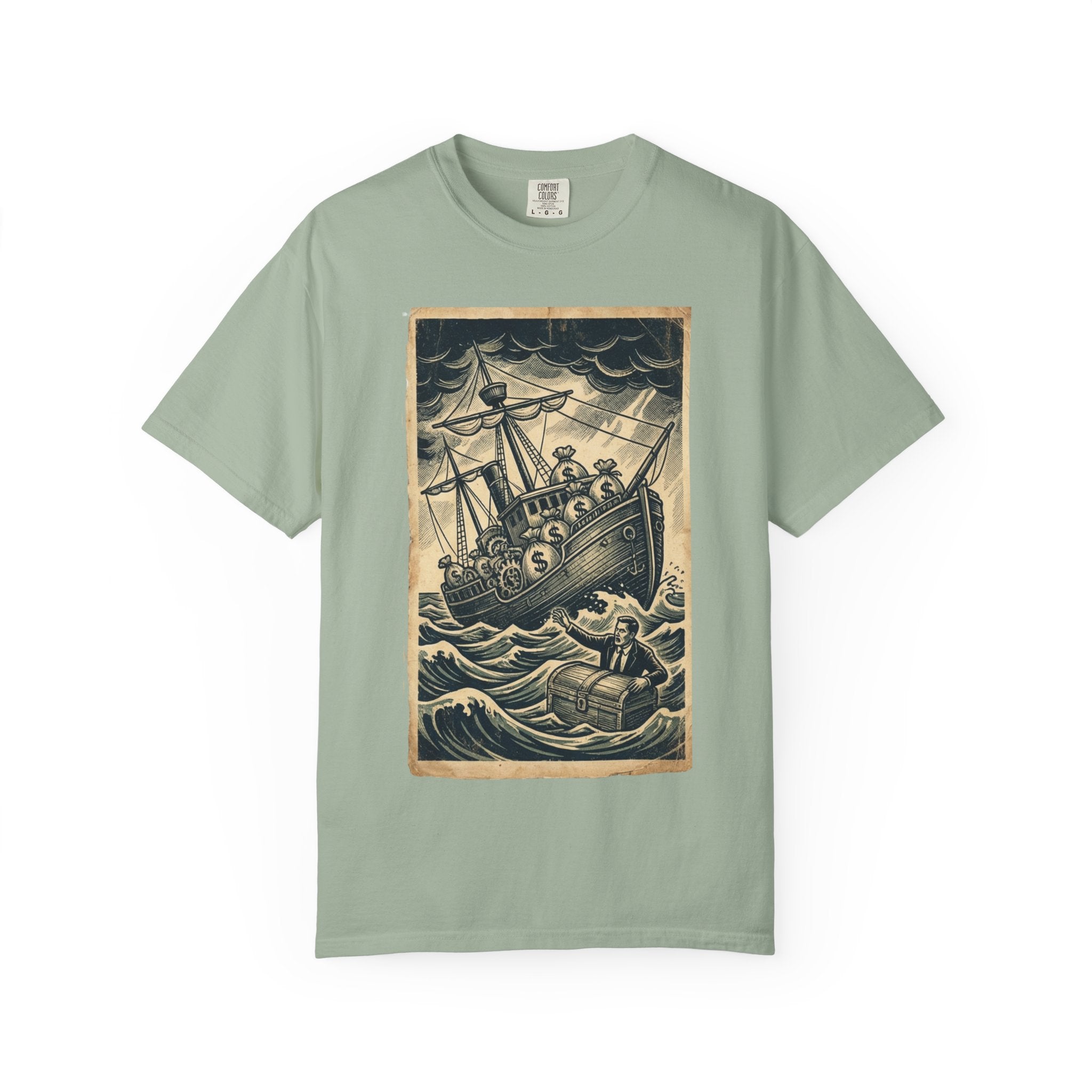 Vintage Dystopian Shirt, All Seeing Eye Surreal Art Tee, Retro Capitalism Graphic, Dark Academia Aesthetic, Gift for Philosophy Lovers, Oversized Unisex T-Shirt, Corporate Satire Gear Bay