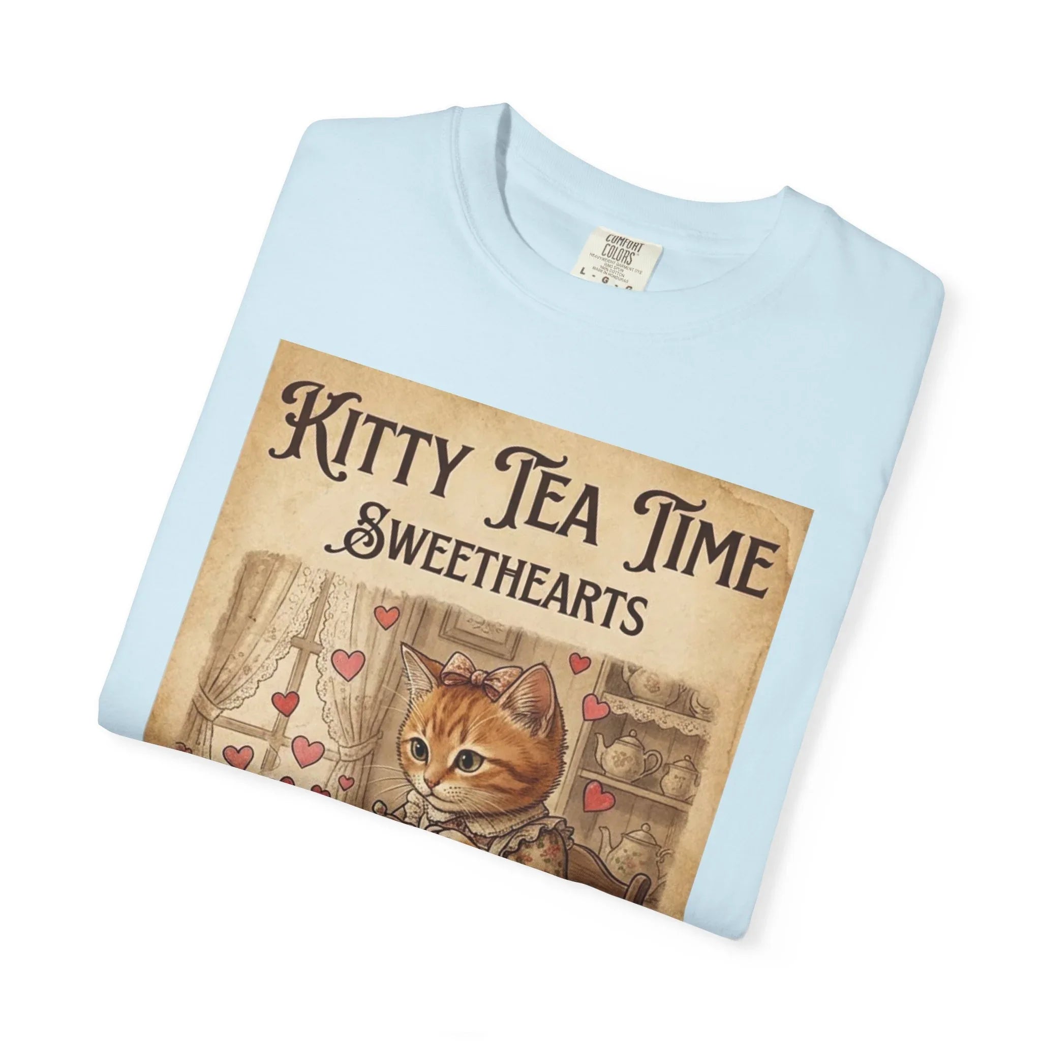 Kitty Tea Time T-Shirt | Vintage Cat Youre My Cup of Tea Graphic Tee | Retro Cozy Cat Lover Gift Shirt