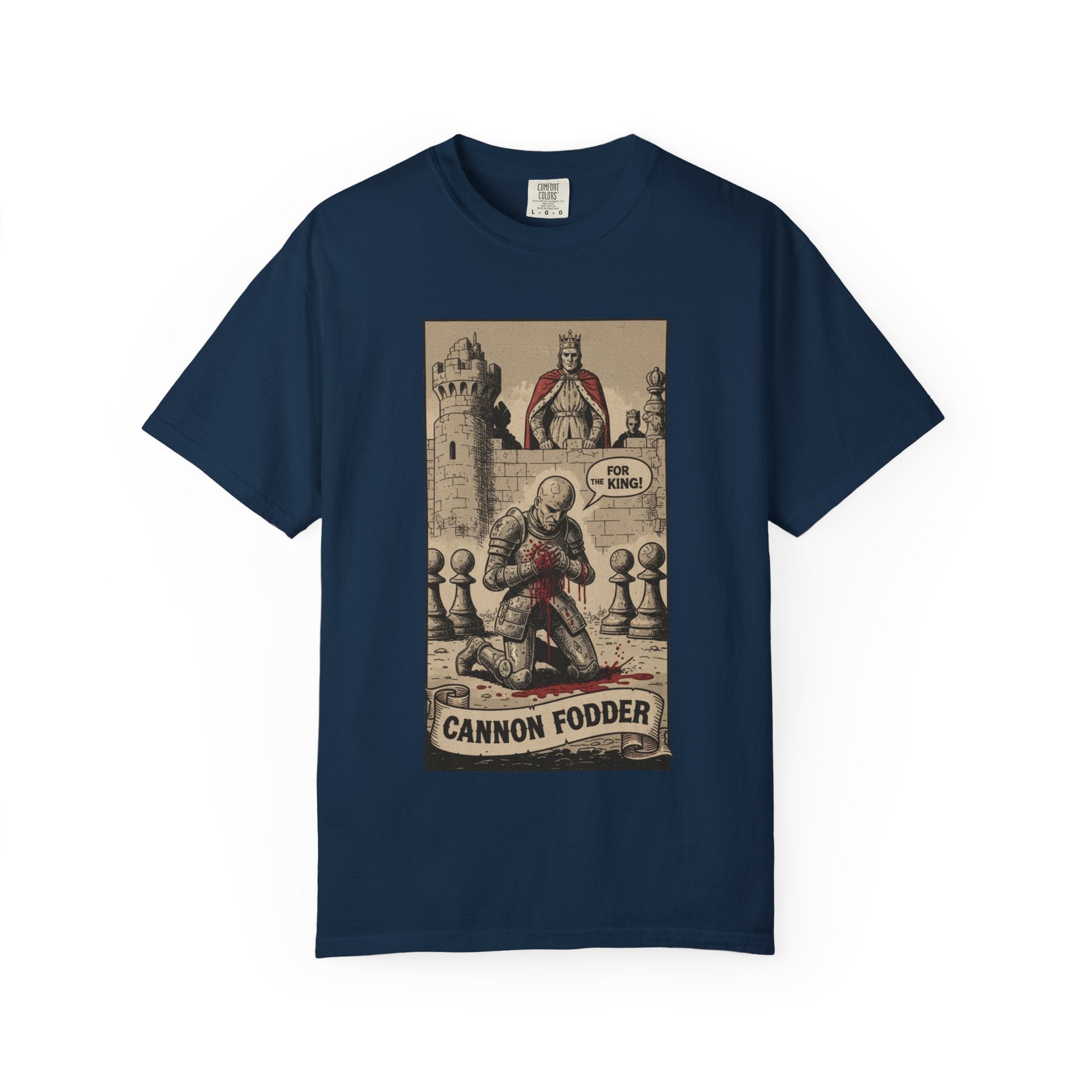 Vintage Satirical T-Shirt | Political Theater & System is Rigged Retro Tee | Sarcastic Dark Humor Shirt | Unisex Premium Cotton Graphic Tee True Navy