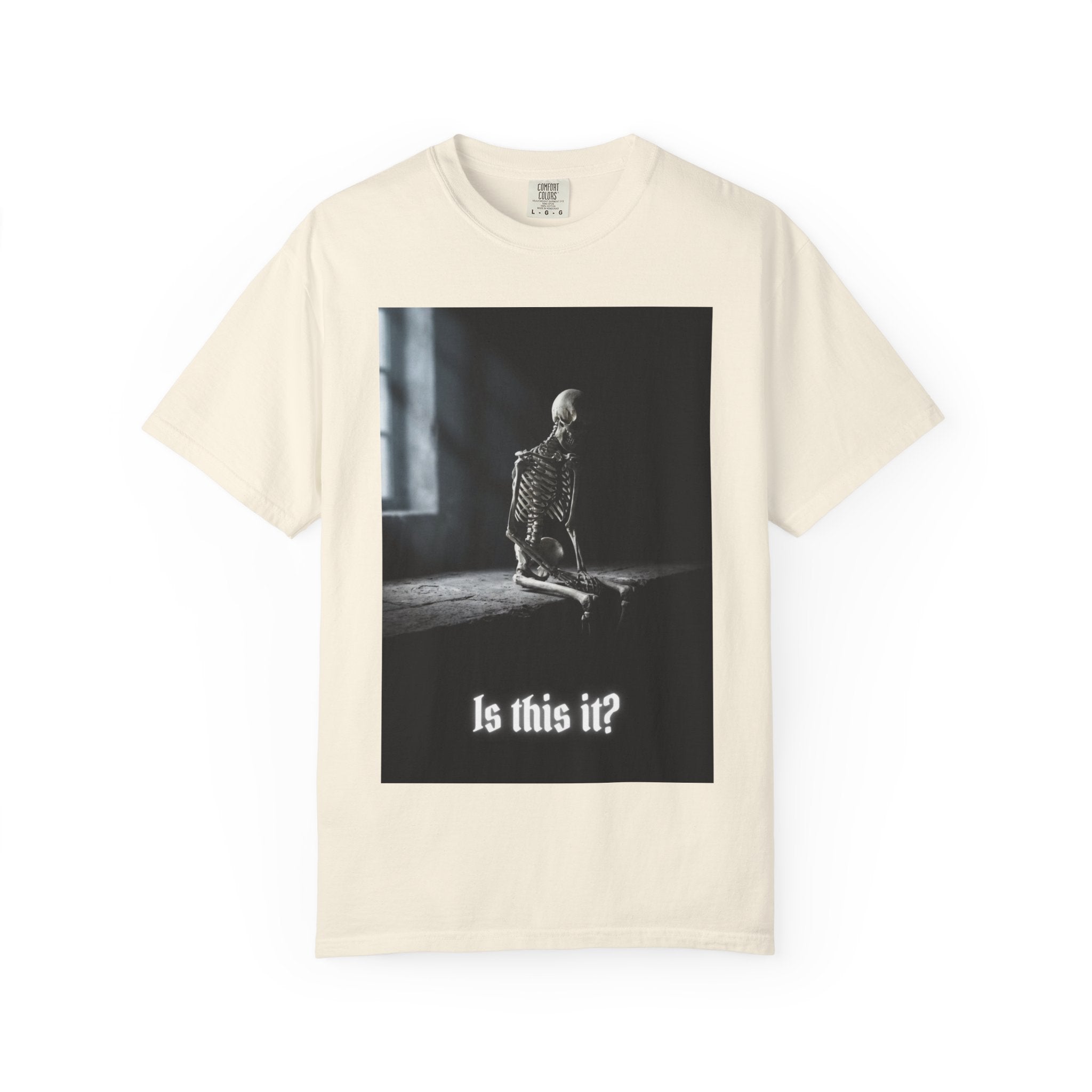 He'll Text Back Skeleton T-Shirt - Vintage Dark Humor Tee - Gothic Horror Graphic Shirt - Relatable Sarcastic Ghosting Gift - Retro Aesthetic Streetwear Ivory