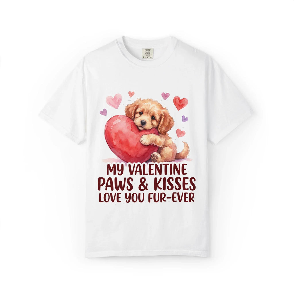 Puppy Heart Valentine T-Shirt | Paws & Kisses Love You Fur-Ever Dog Graphic Tee