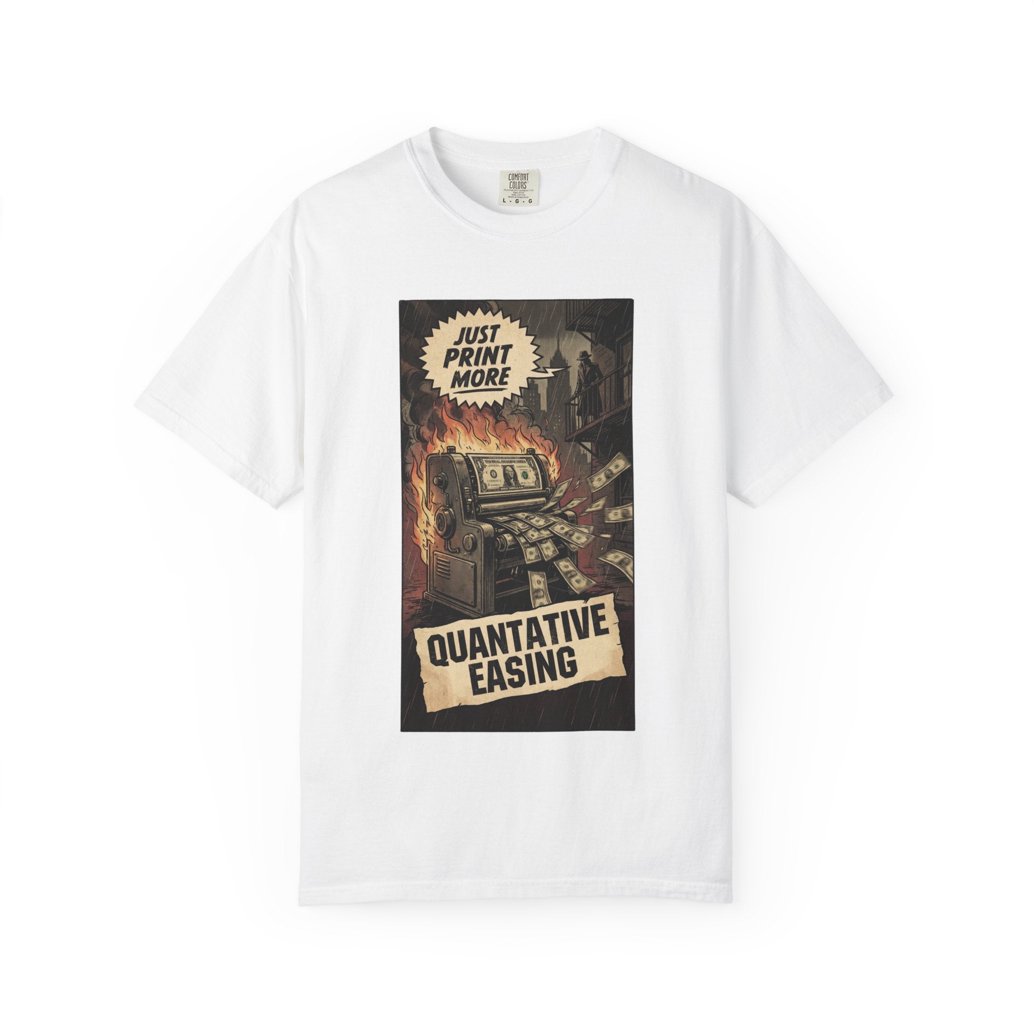 Satirical Finance T-Shirt, Toxic Work Culture Shirt, Market Correction Bear vs Bull Tee, Inflation $1000 Burger Graphic, Vintage Grunge Streetwear White