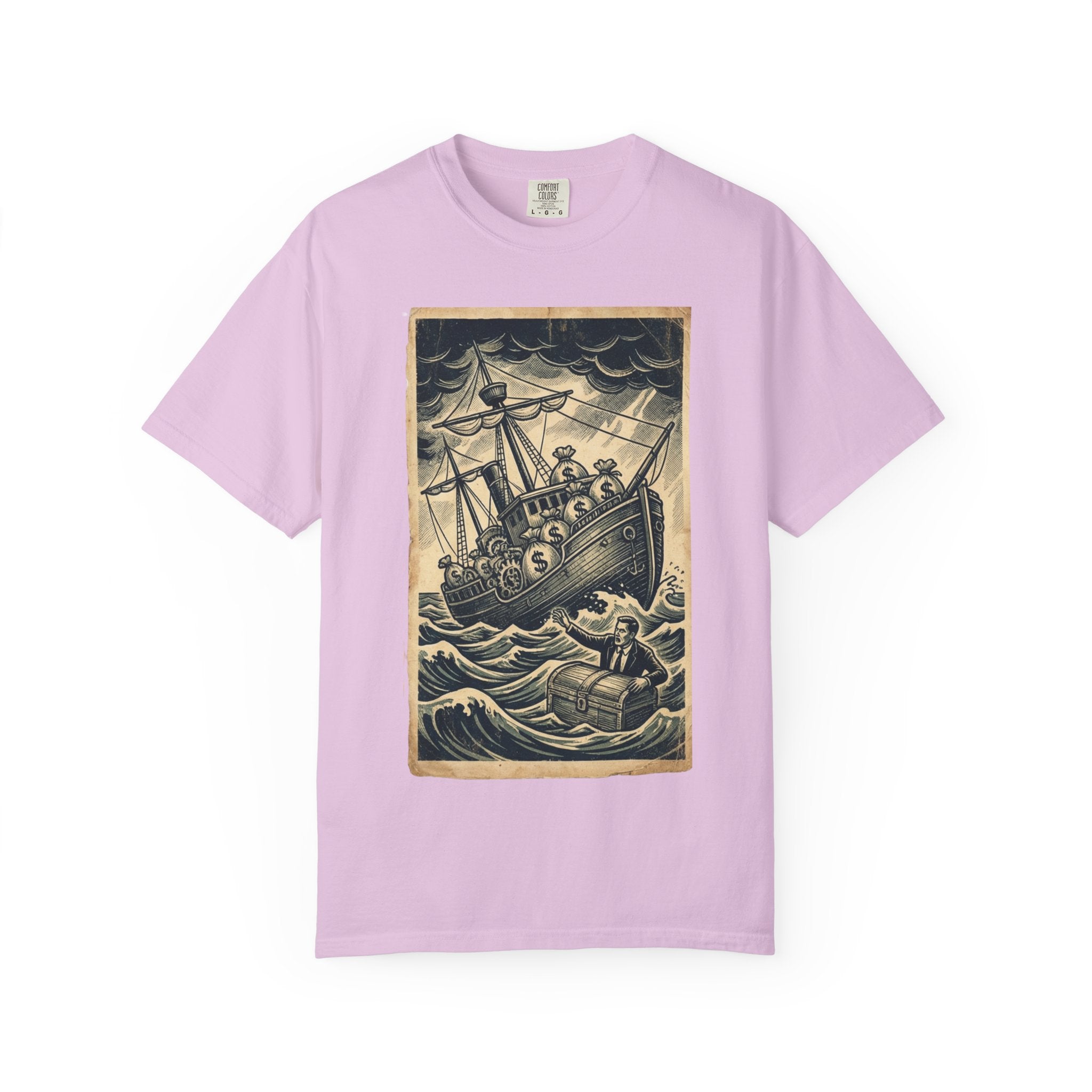 Vintage Dystopian Shirt, All Seeing Eye Surreal Art Tee, Retro Capitalism Graphic, Dark Academia Aesthetic, Gift for Philosophy Lovers, Oversized Unisex T-Shirt, Corporate Satire Gear Orchid