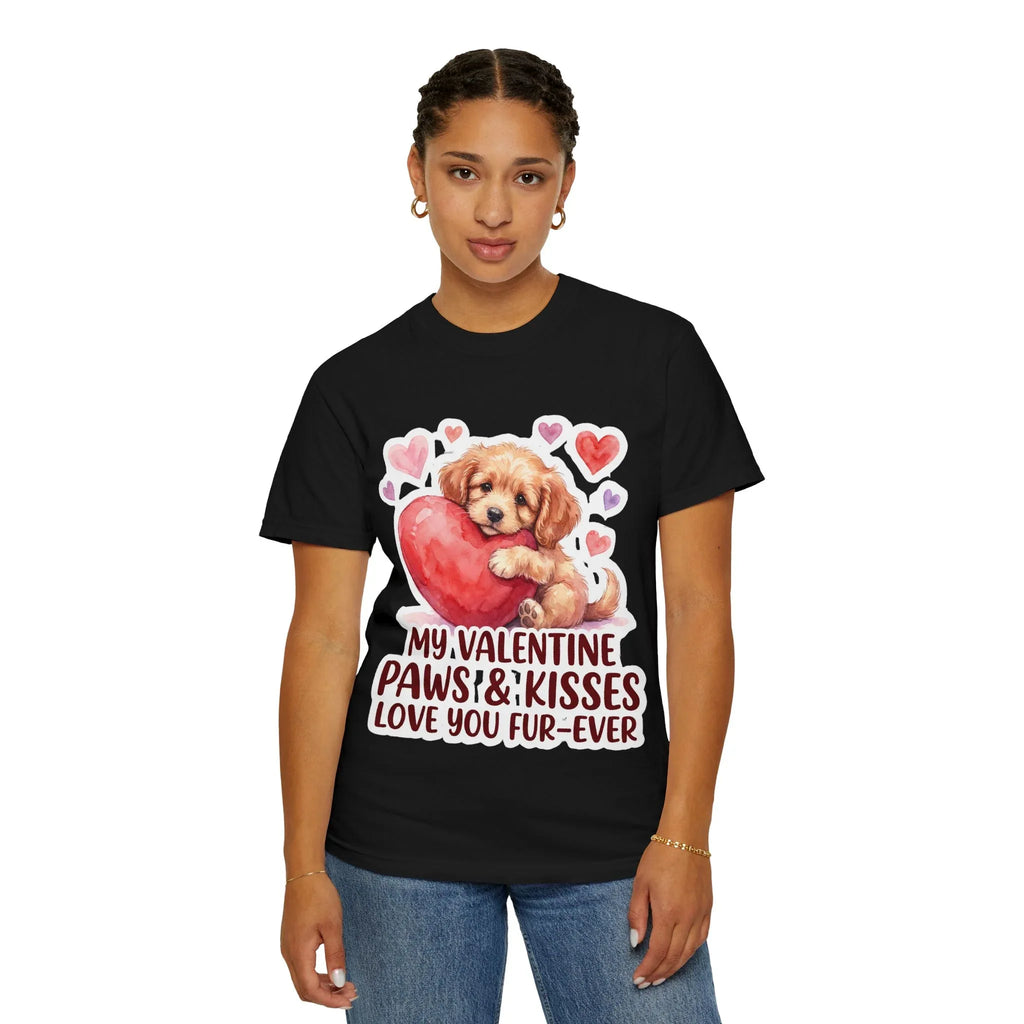 Puppy Heart Valentine T-Shirt | Paws & Kisses Love You Fur-Ever Dog Graphic Tee
