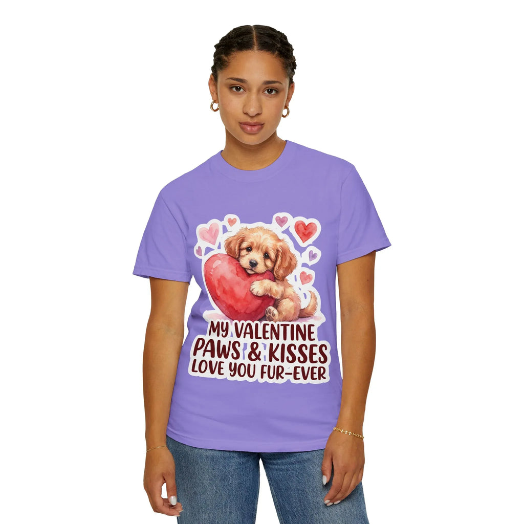 Puppy Heart Valentine T-Shirt | Paws & Kisses Love You Fur-Ever Dog Graphic Tee