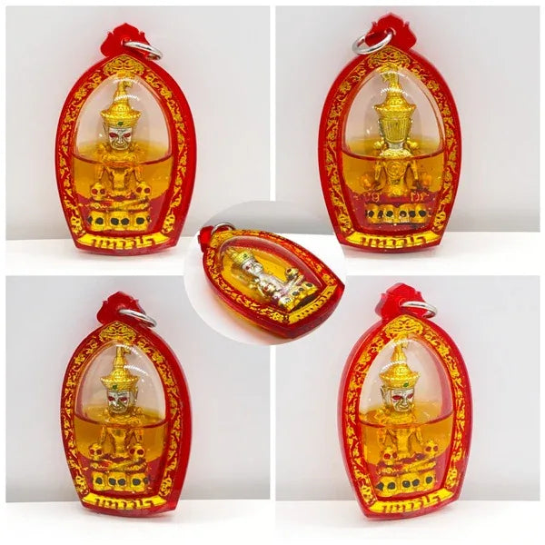 Powerful Phaya Ngang Amulet by Phra Ajarn Amnat - 2567 Edition in White Maha Chanuan Alloy with Maha Senah Oil Coating Default Title