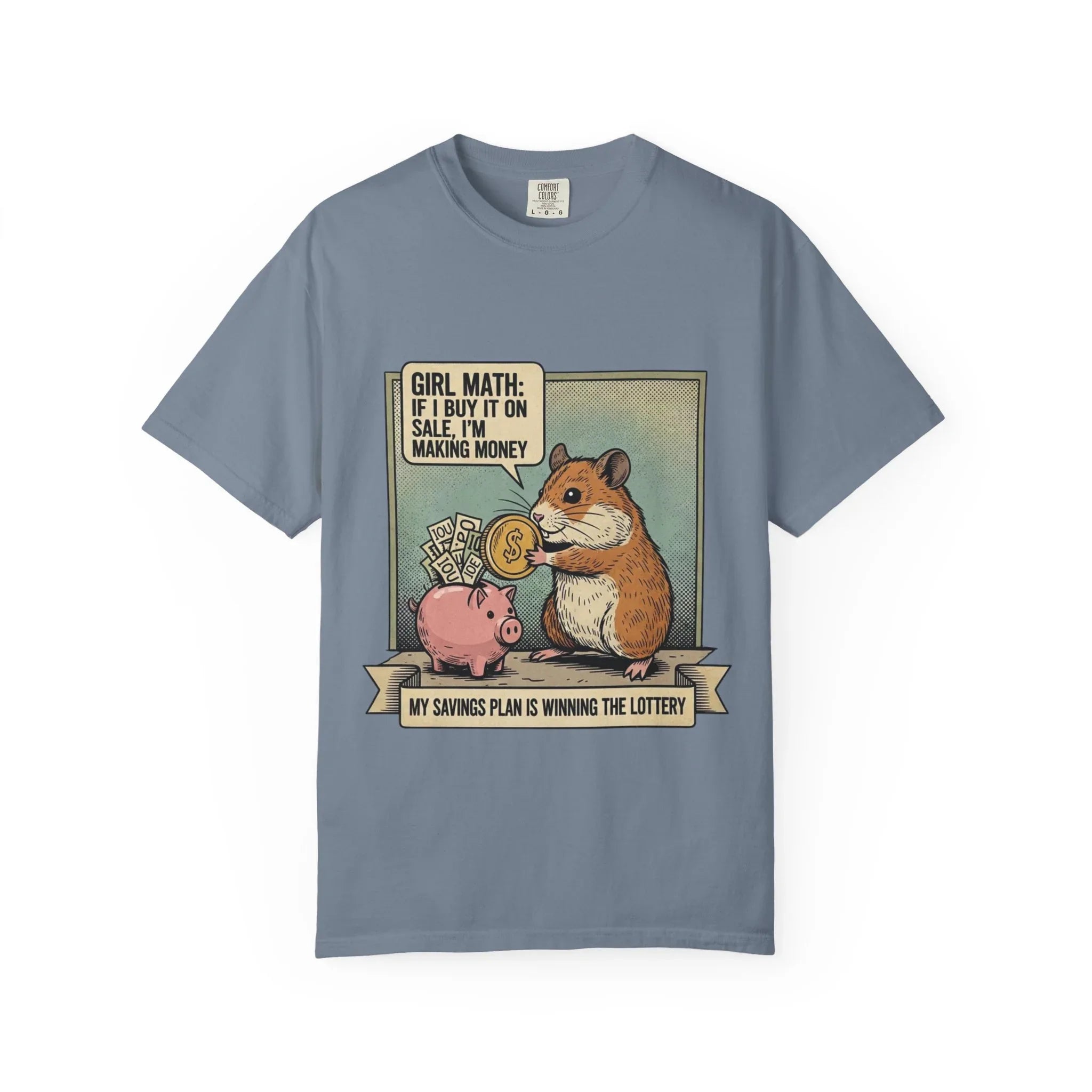 Funny Opossum Shirt I Identify As Rich Tee Inflation Arch-Nemesis Broke Life Gift Screaming Opossum Sarcastic Adulting Currently Accepting Blue Jean