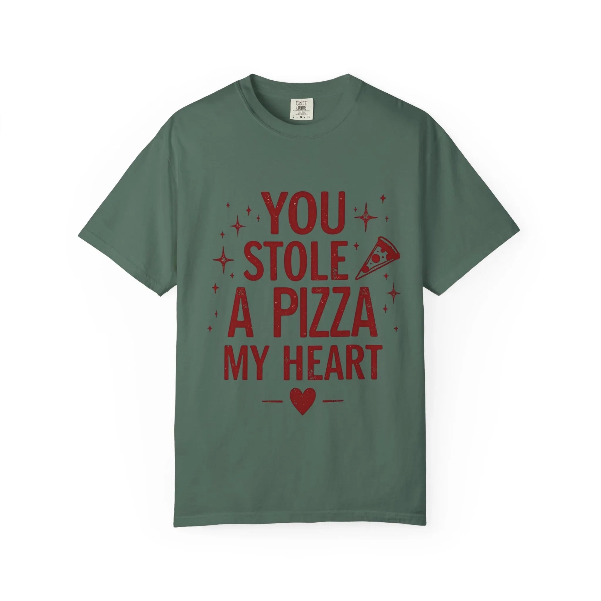 You Stole a Pizza My Heart Shirt, Pizza Love Pun Tee, Cute Typography T-Shirt, Funny Foodie Valentine Gift, Couples Date Night Outfit Blue Spruce