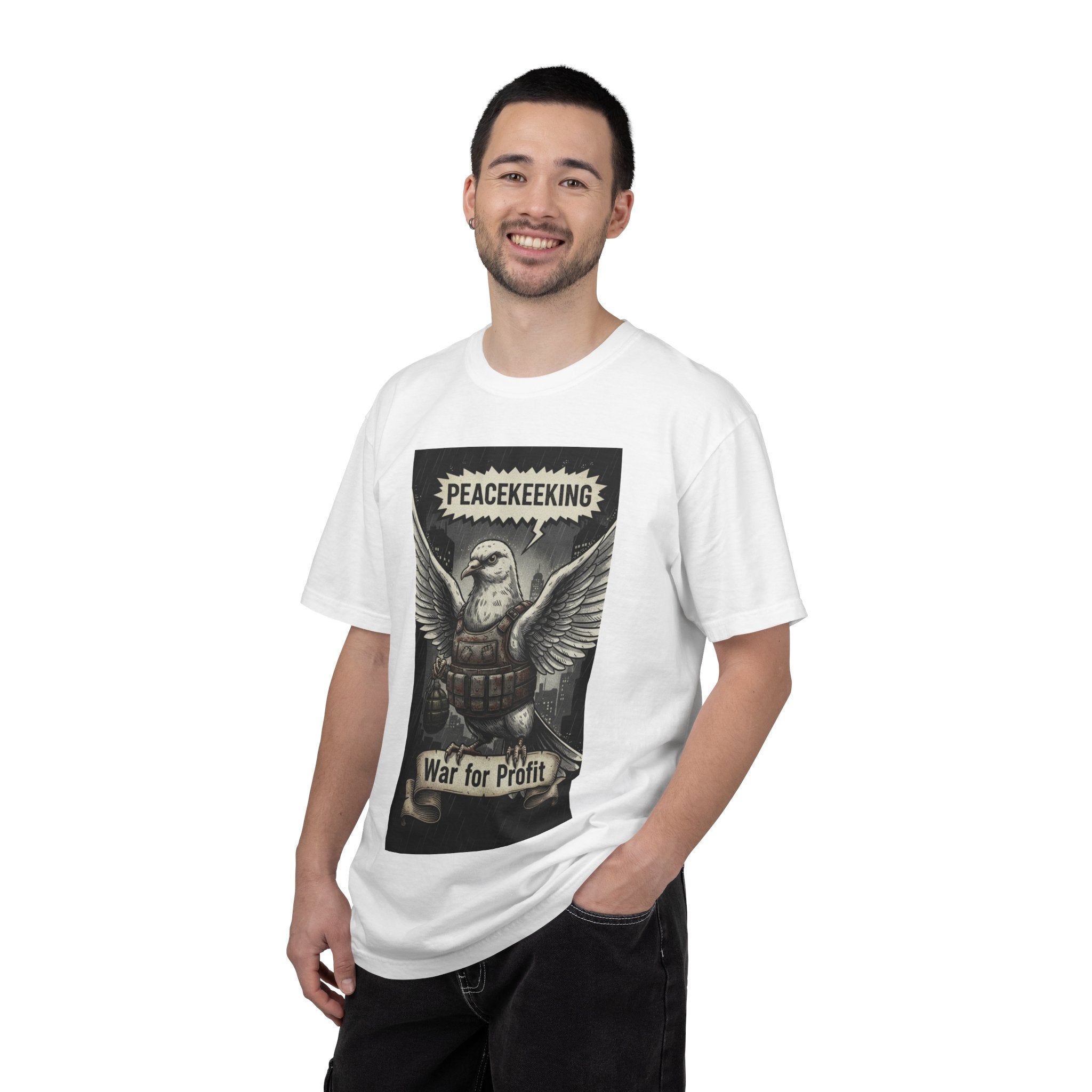 Vintage Satire Graphic Tee - Retro Political Comic Shirt - Media Manipulation & Anti-War Art - Sarcastic Social Commentary T-Shirt