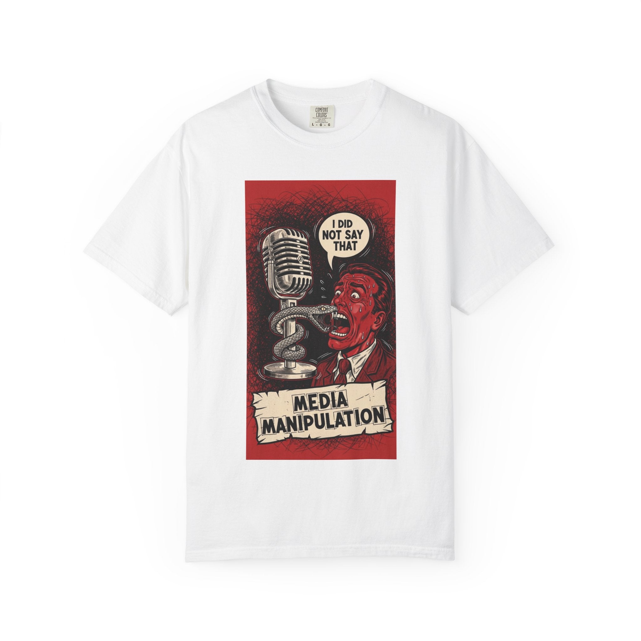 Vintage Satirical T-Shirt | Political Theater & System is Rigged Retro Tee | Sarcastic Dark Humor Shirt | Unisex Premium Cotton Graphic Tee White