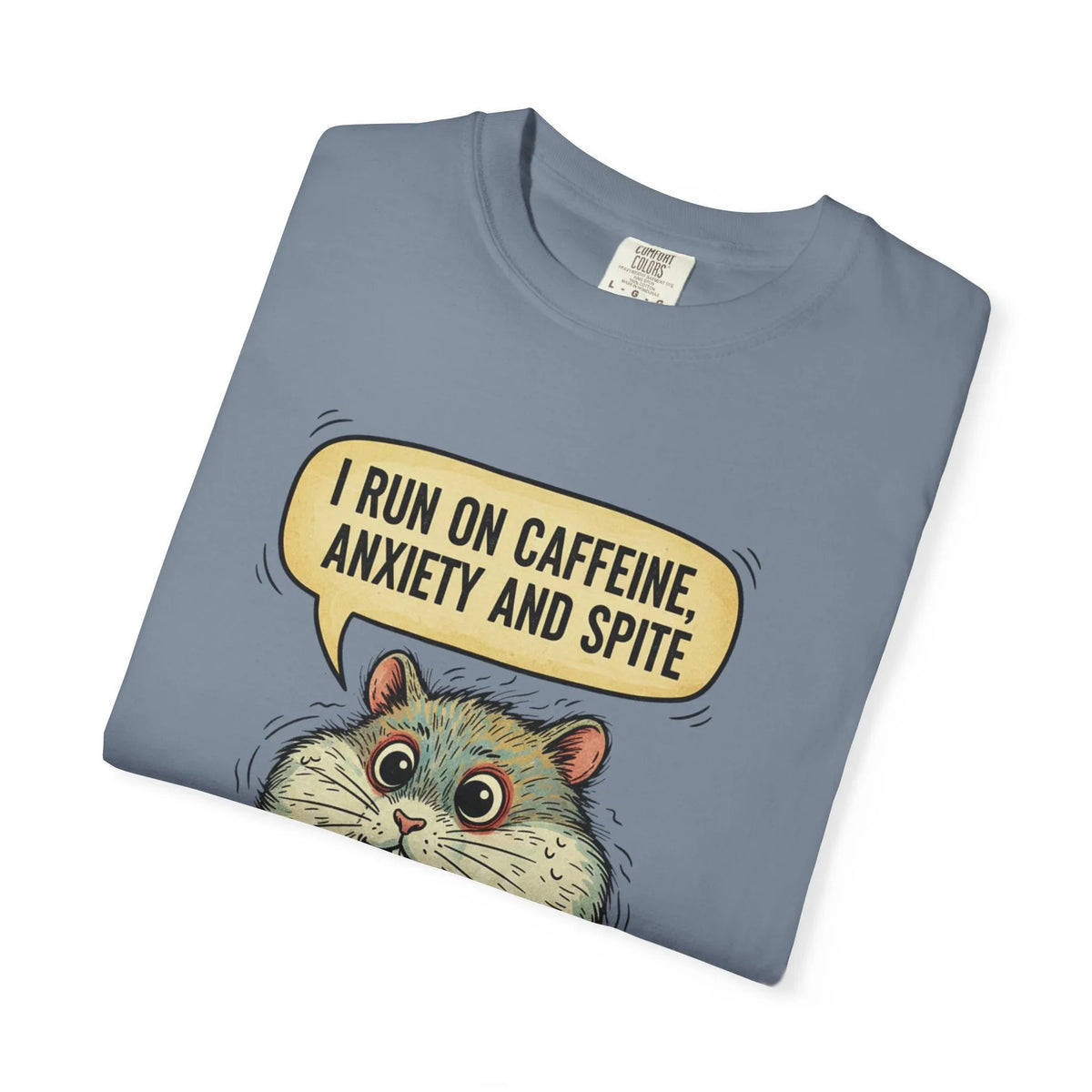Funny Hamster Coffee Shirt - "Overthinking is My Cardio" T-Shirt - Caffeine Anxiety and Spite Gift - Sarcastic Mental Health Graphic Tee - Retro Jittery Hamster Overthinker Gift