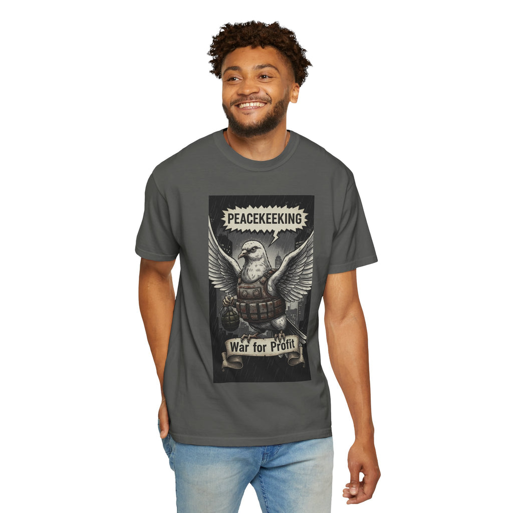 Vintage Satire Graphic Tee - Retro Political Comic Shirt - Media Manipulation & Anti-War Art - Sarcastic Social Commentary T-Shirt