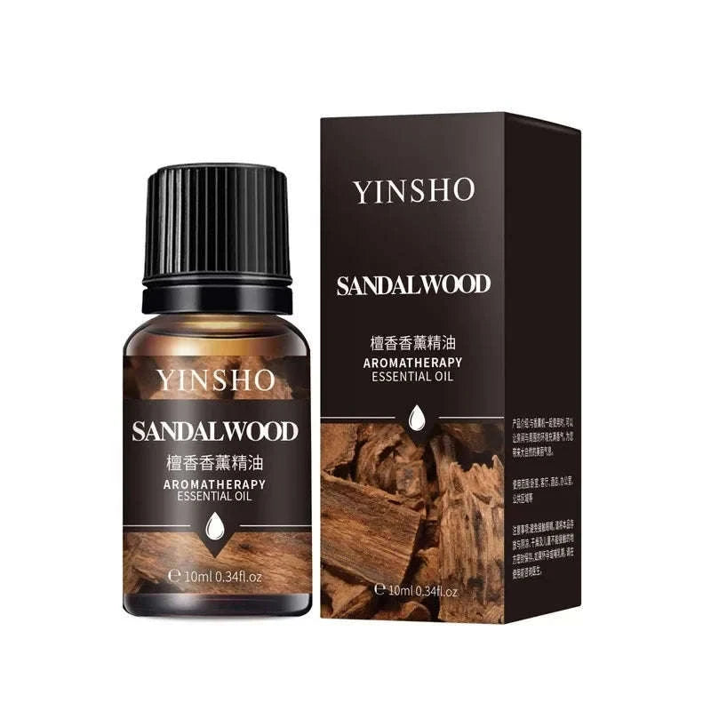 🌟 17 Flavors 10ml Essential Oils for Aroma Diffuser – Water-Soluble Natural Fragrance Oils for Home and AirHumidifier﻿ Sandalwood