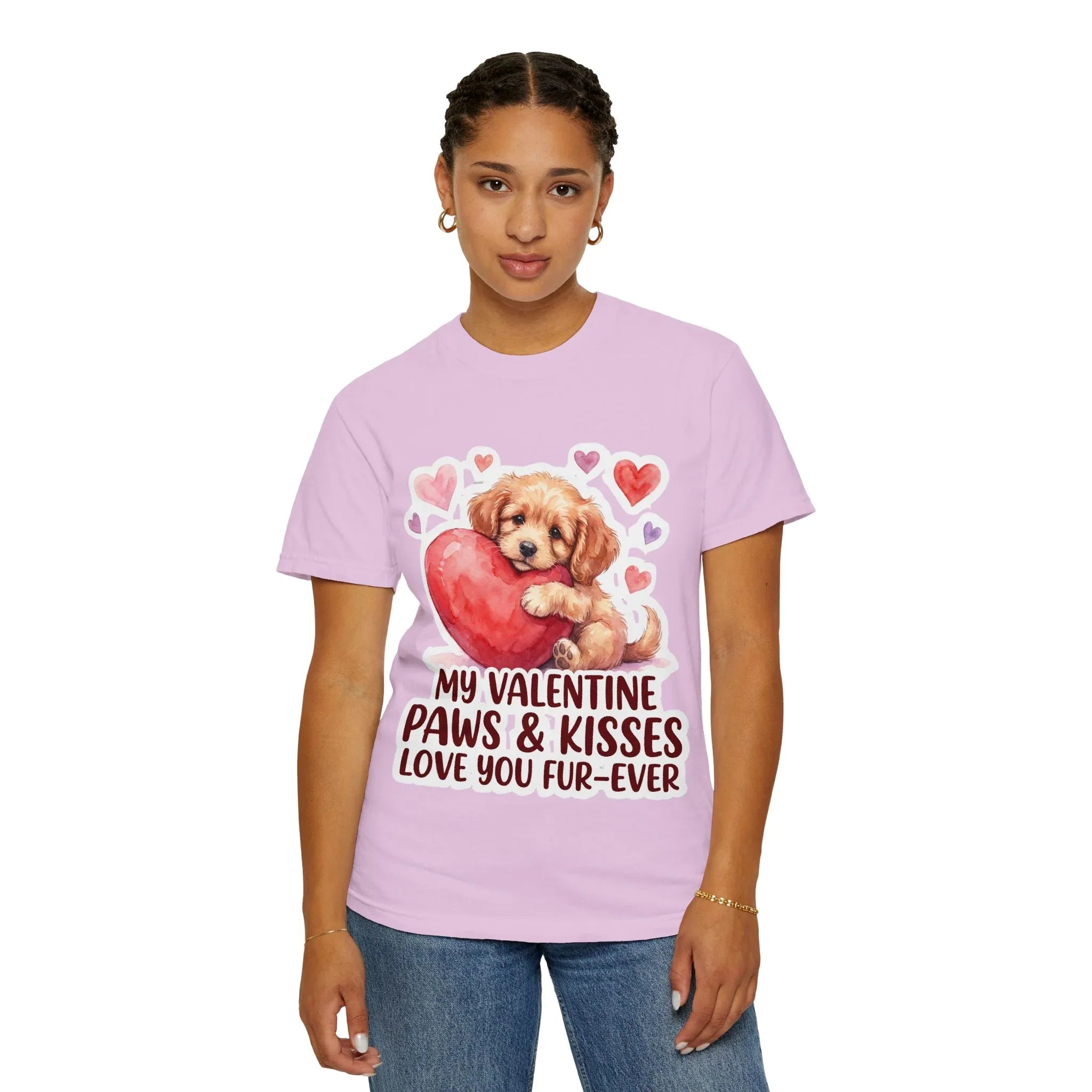 Puppy Heart Valentine T-Shirt | Paws & Kisses Love You Fur-Ever Dog Graphic Tee