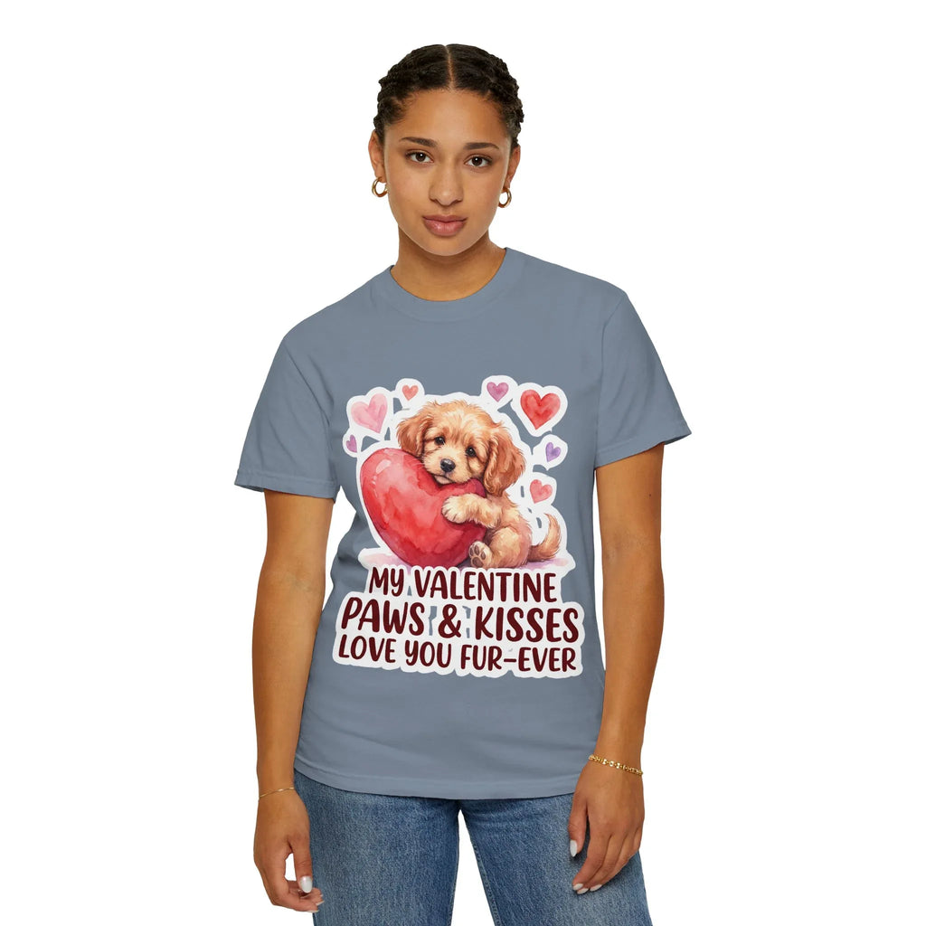 Puppy Heart Valentine T-Shirt | Paws & Kisses Love You Fur-Ever Dog Graphic Tee