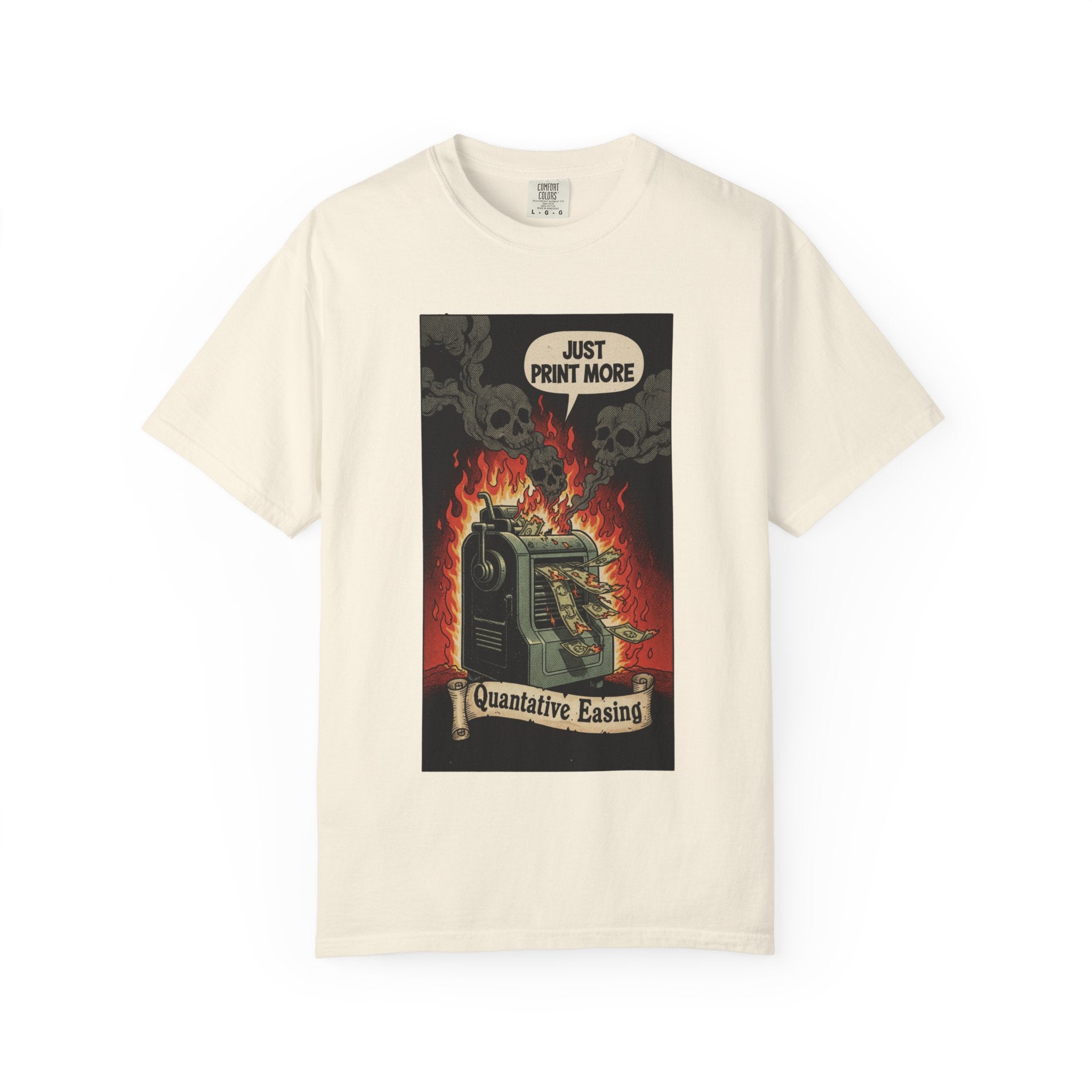 Vintage Satirical T-Shirt | Political Theater & System is Rigged Retro Tee | Sarcastic Dark Humor Shirt | Unisex Premium Cotton Graphic Tee Ivory