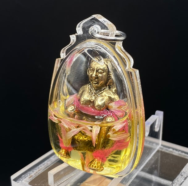 Ancient Wealth Attraction Charm - Maha Saneh Oil Infused Amulet for Prosperity