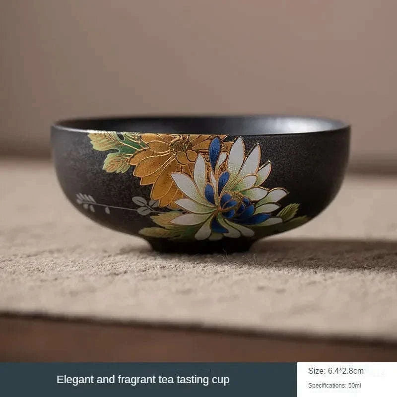 🍵 180ml Japanese-Style Ceramic Master Mug – Simple, Elegant Jilan Tea Bowl for Everyday Use | Free Shipping 50ml 1pc
