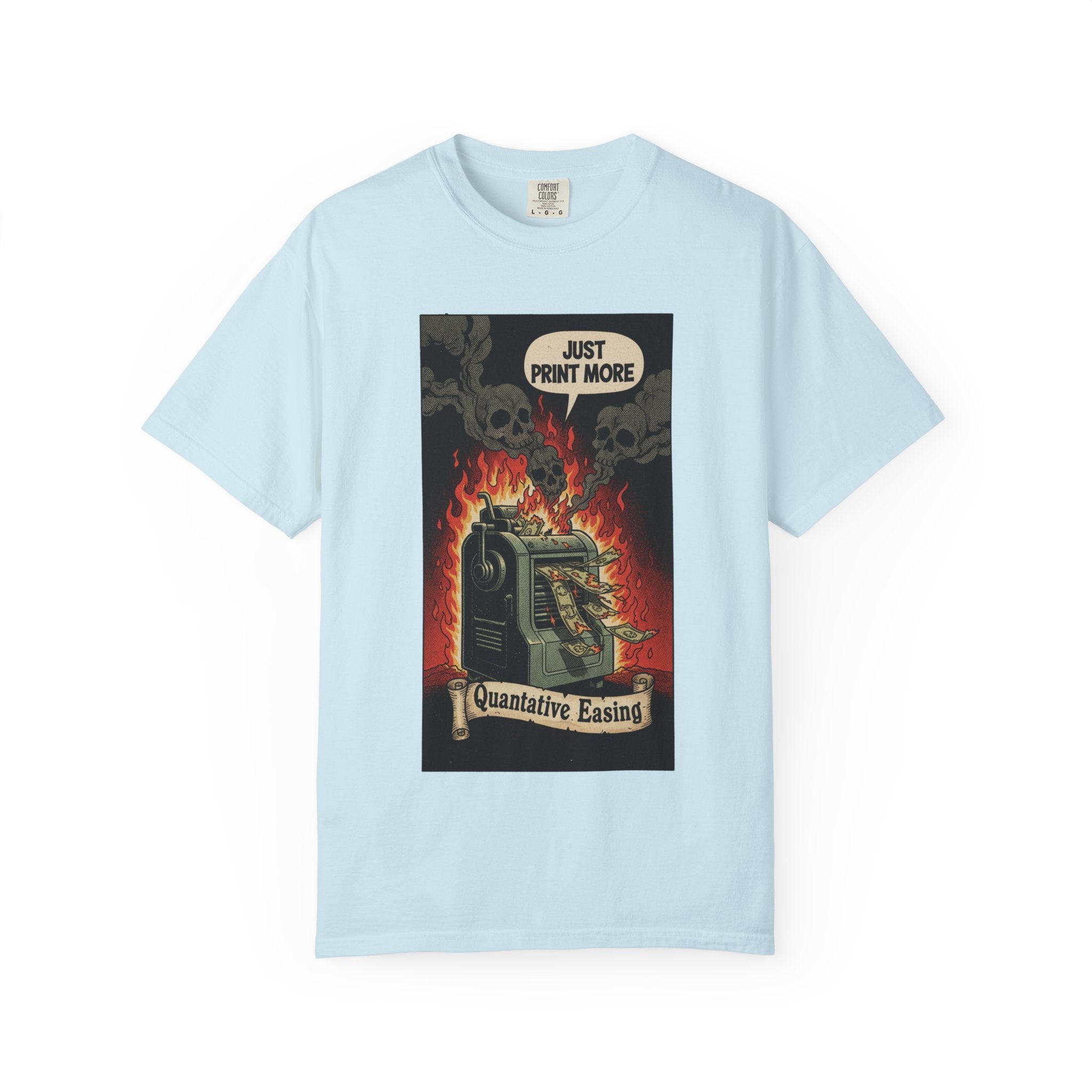 Vintage Satirical T-Shirt | Political Theater & System is Rigged Retro Tee | Sarcastic Dark Humor Shirt | Unisex Premium Cotton Graphic Tee Chambray