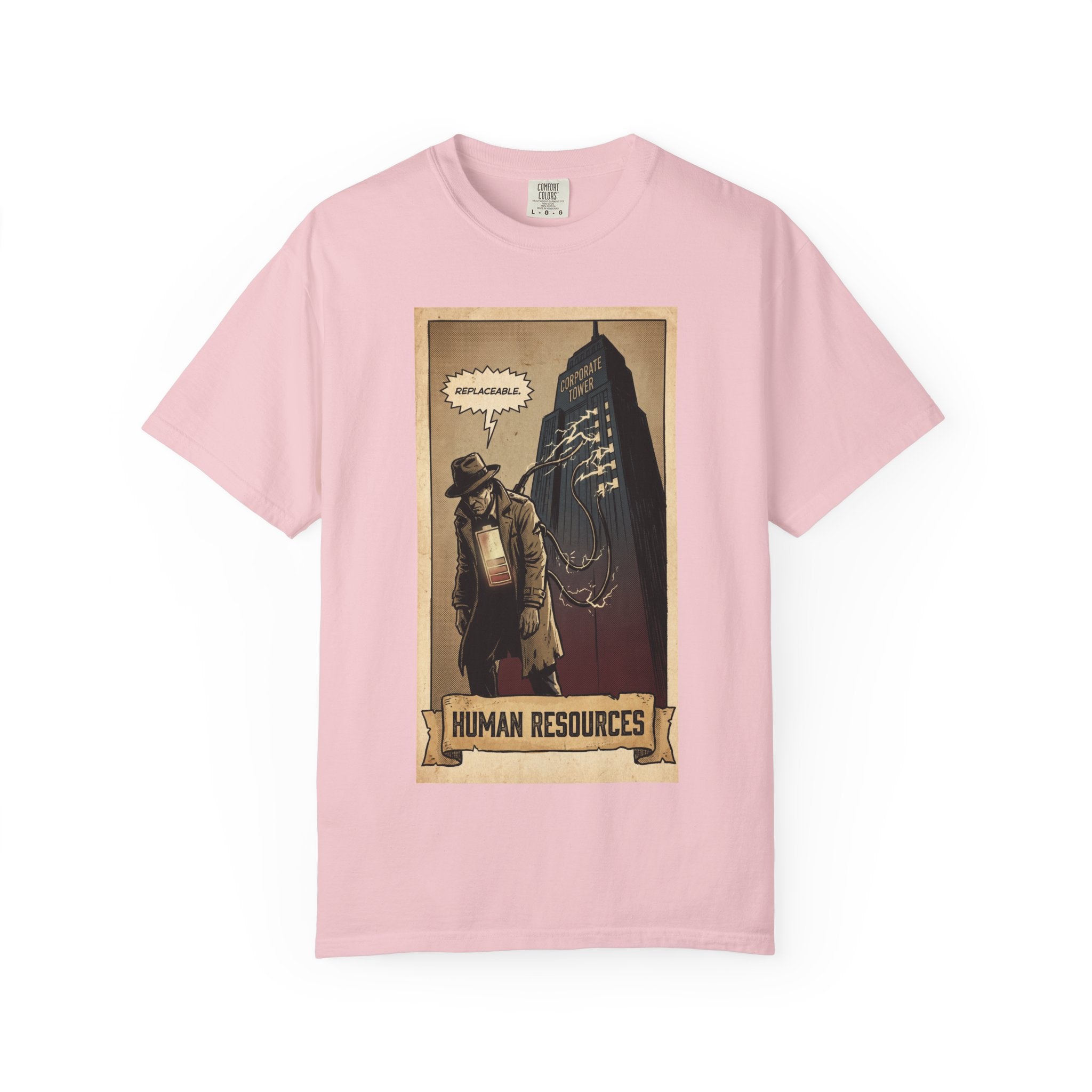 Human Resources Shirt - Funny Corporate Burnout Vintage Comic Tee - Sarcastic Office Life Gift for Coworkers - Retro Graphic Streetwear" Blossom