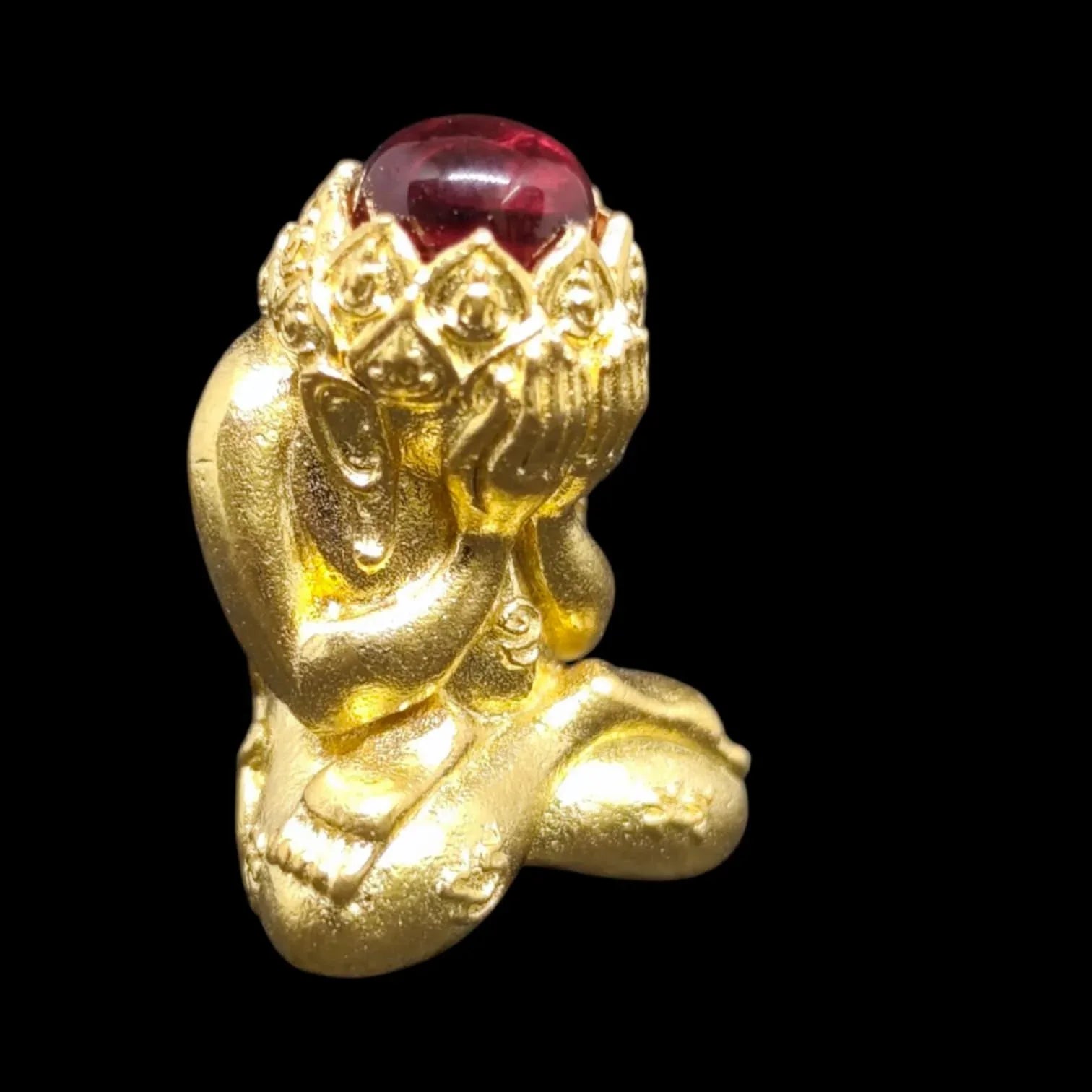 Phra Pidta Amulet - Supreme Fortune & Protection with Sattapraithong Alloy and Ruby Crown, Blessed by Luang Pu Boonma at Wat Khao Kaew Thong
