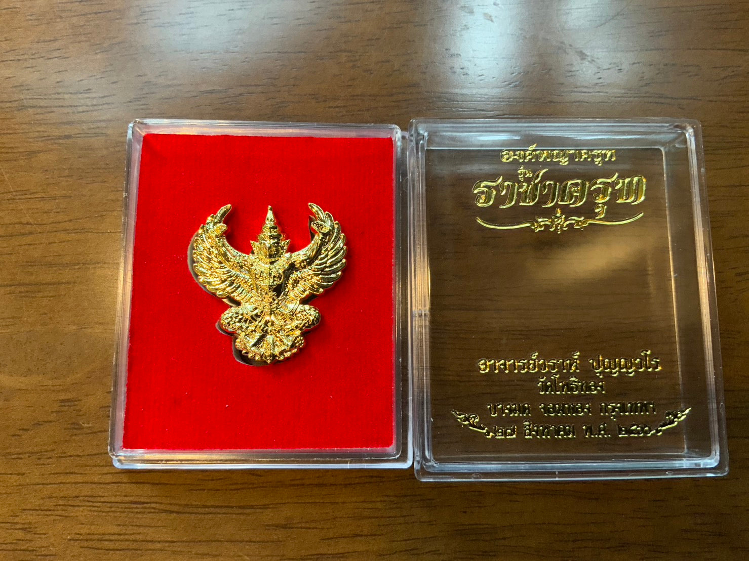 🦅 Phaya Krut "Racha Krut" (King of Garudas) Edition: Gold-Plated (Kalai Thong) – Luang Phor Wara, Wat Pho Thong – Ultimate Power & Royal Wealth