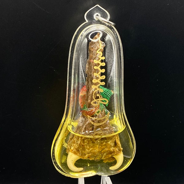 Sacred Snake Fang Wealth Charm - Maha Setthi with 108 Sacred Herb Oil by Luang Pho Mian for Abundance and Prosperity