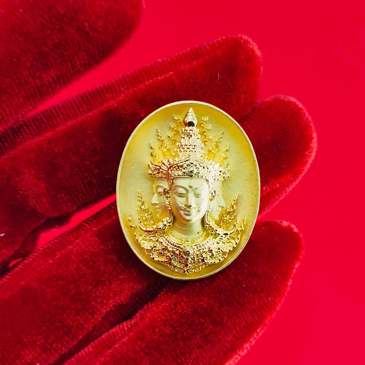 Sacred Phra Phrom Amulet - Phon Phrom Likhit Edition for Prosperity and Protection