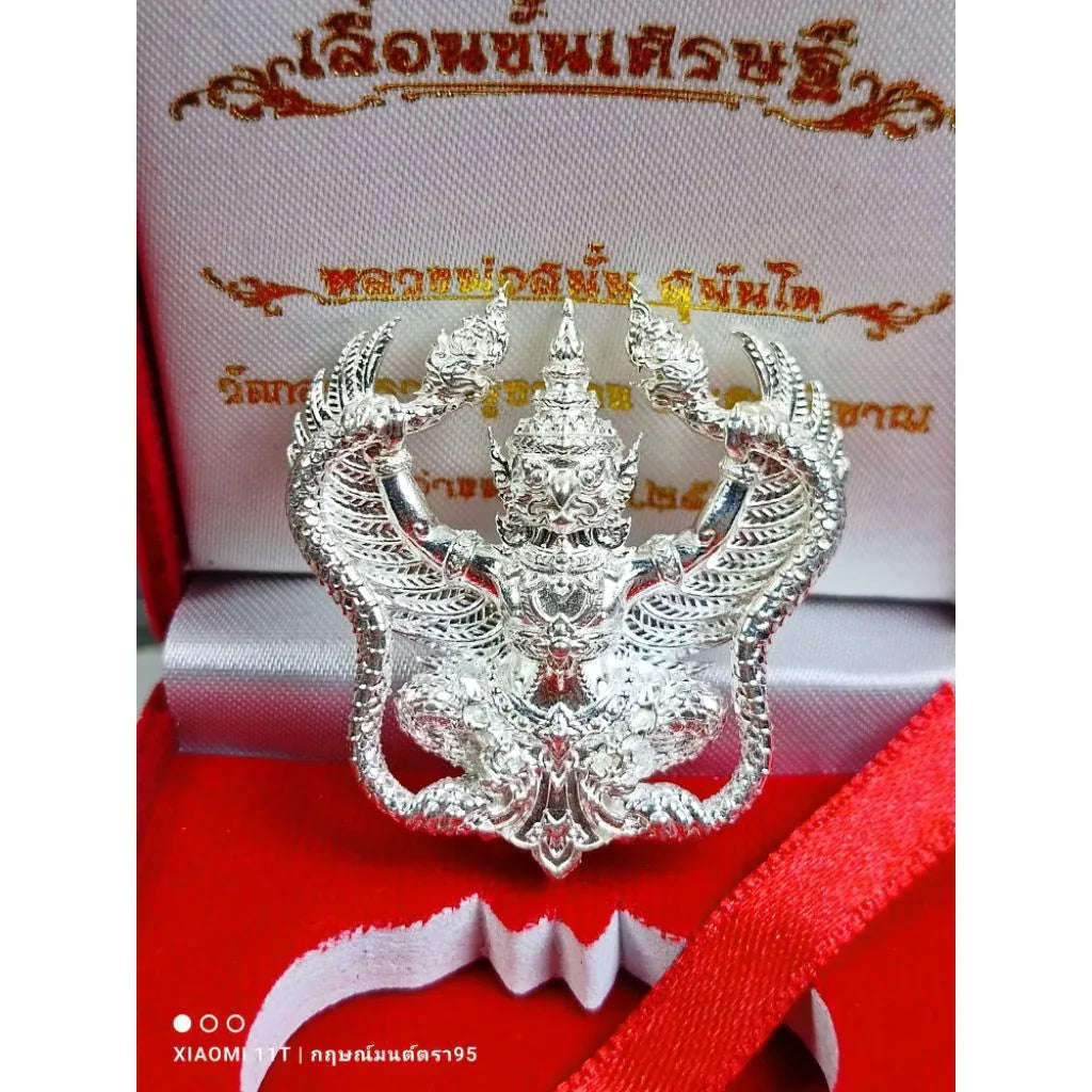 🦅 1st Edition: Garuda Grabbing Naga "Millionaire Promotion" Amulet (Year 2019) – Powerful Talisman for Career Success & Authority