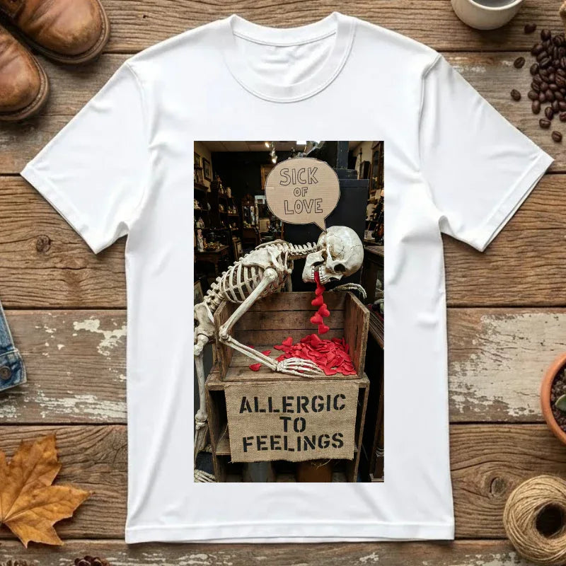 Any Century Now" Skeleton Graphic Tee - Sick of Love & Allergic To Feelings Edition