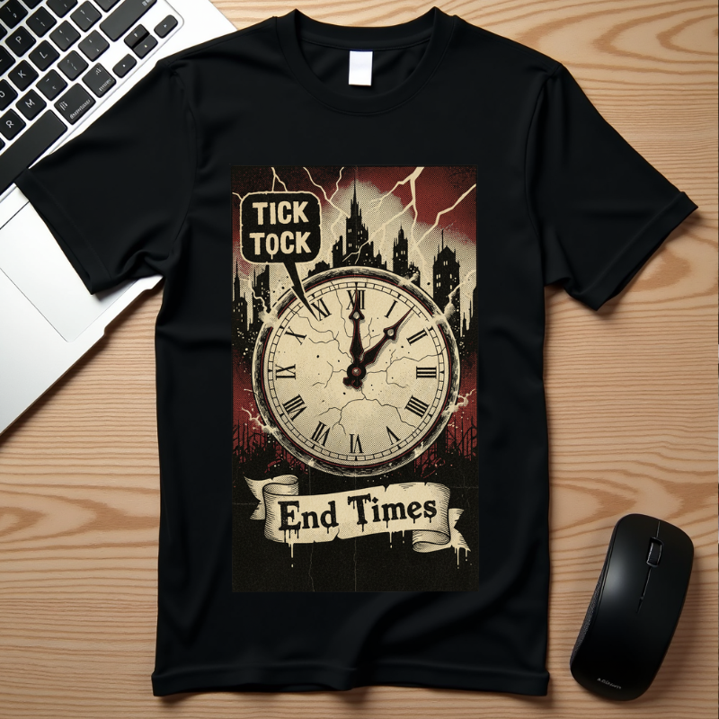 Doomsday Clock Shirt End Times Vintage Comic Tee Dark Aesthetic Grunge Top Apocalypse Graphic Retro Gothic Clothing Tick Tock Shirt