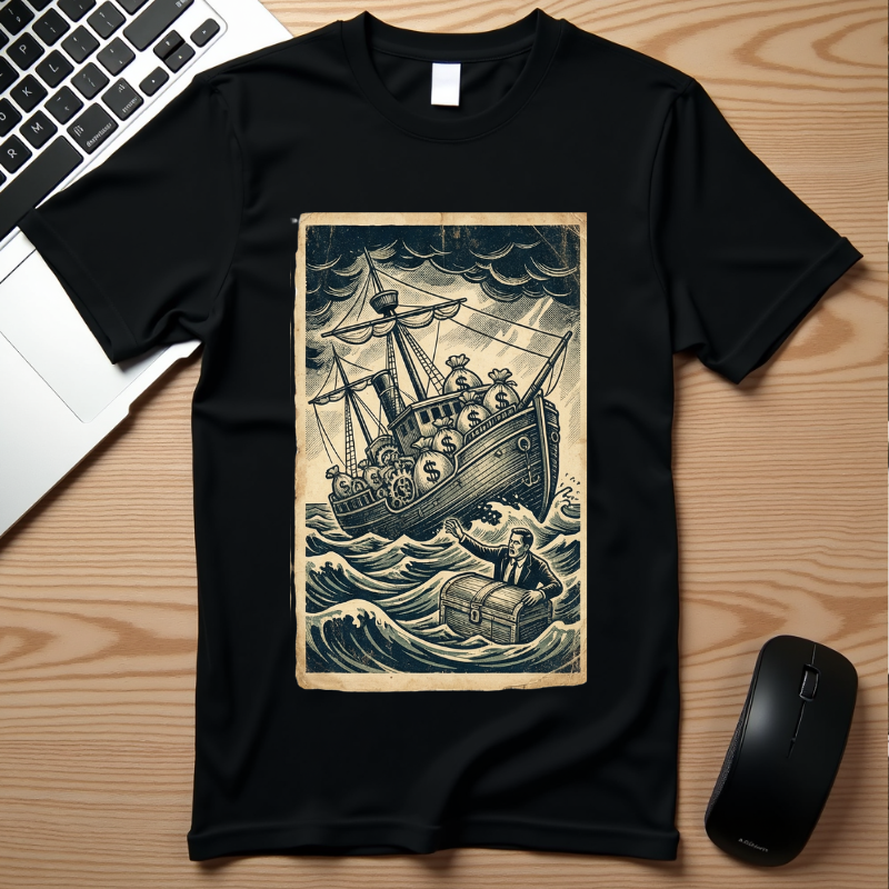 Vintage Dystopian Shirt, All Seeing Eye Surreal Art Tee, Retro Capitalism Graphic, Dark Academia Aesthetic, Gift for Philosophy Lovers, Oversized Unisex T-Shirt, Corporate Satire Gear