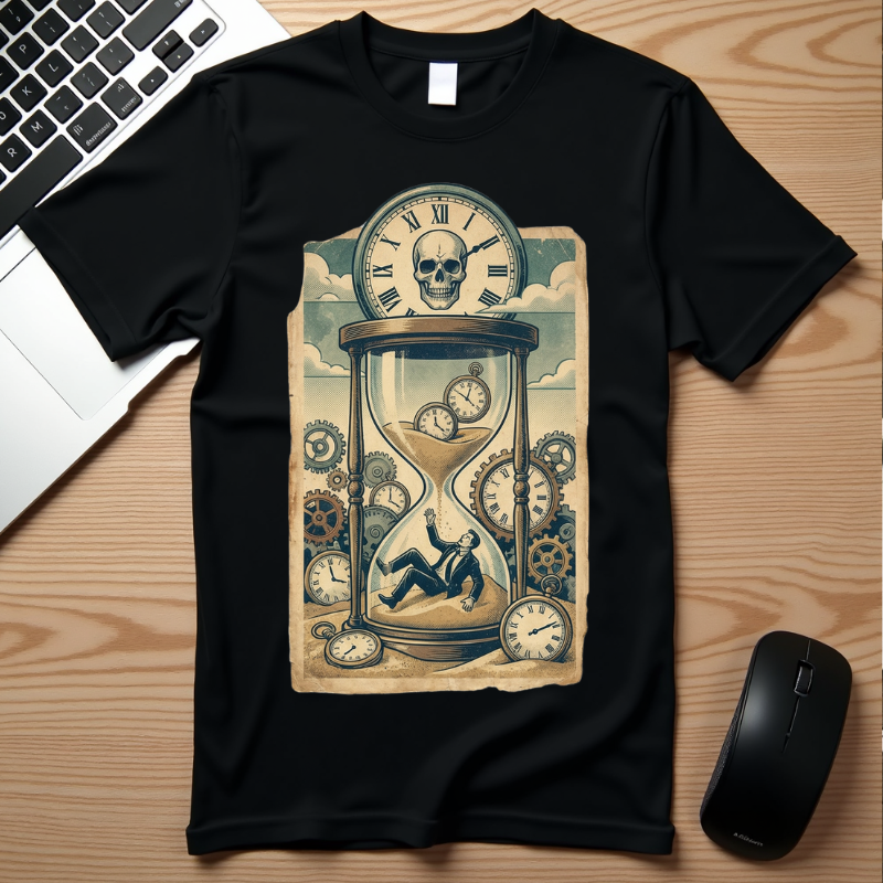 Vintage Dystopian Corporate Overload Shirt, All Seeing Eye Retro Graphic Tee, Dark Academia Burnout Apparel, Steampunk Gear T-Shirt, Gift for Office Workers, Philosophy Satire Unisex Top