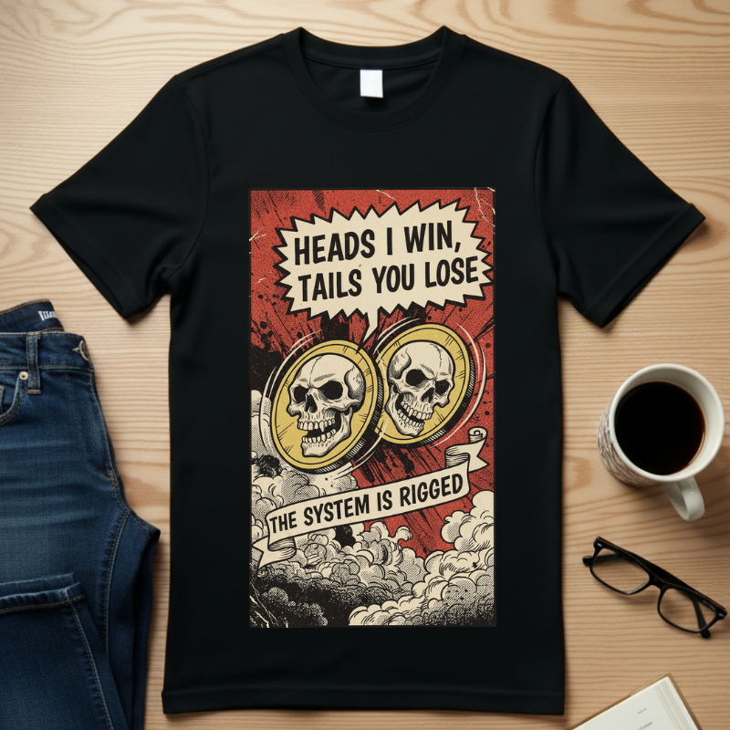 Vintage Satirical T-Shirt | Political Theater & System is Rigged Retro Tee | Sarcastic Dark Humor Shirt | Unisex Premium Cotton Graphic Tee